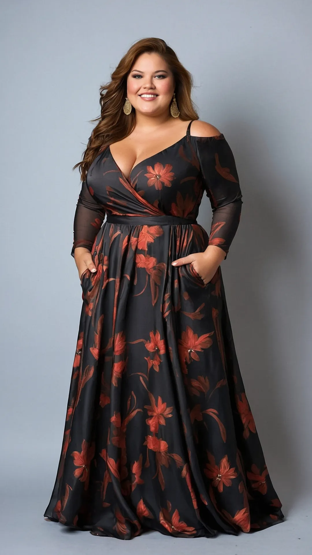 Embrace Your Curves: 20 Fabulous Plus Size Maxi Dresses for Summer Fun 40 Floral Maxi Bliss