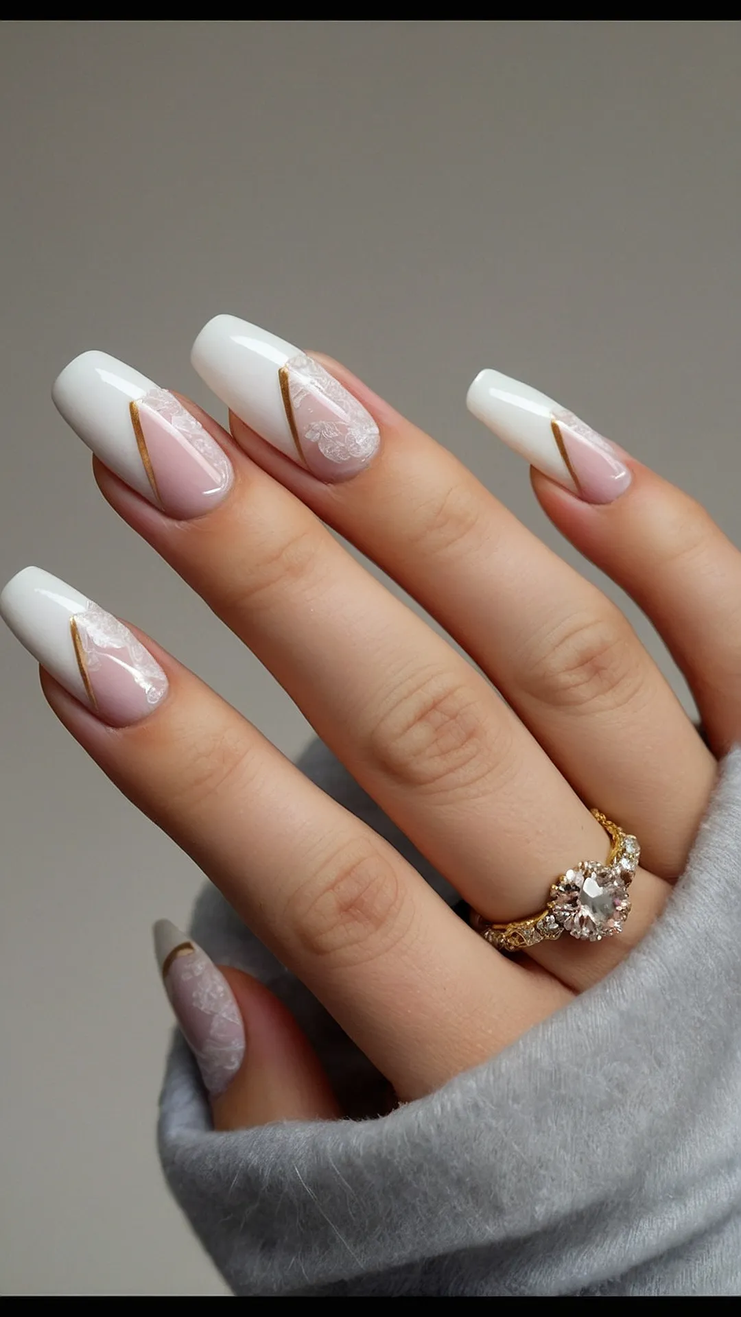 Dazzling Designs: 16 Wedding Nail Ideas for the Perfect Bride 37 Diamond Dust Nails