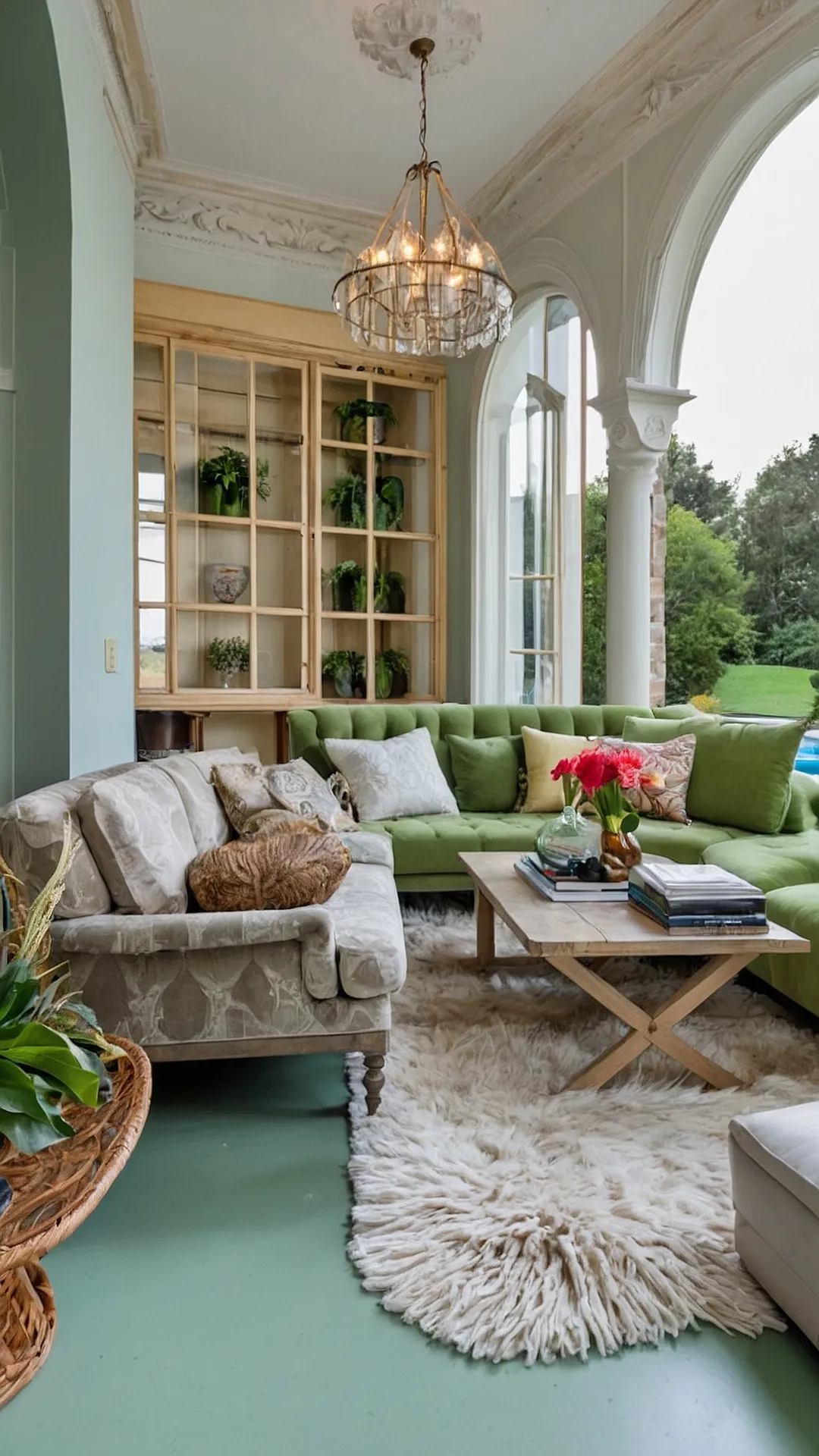 22 Cozy Greenery Living Room Ideas to Transform Your Space 35 Emerald Escape