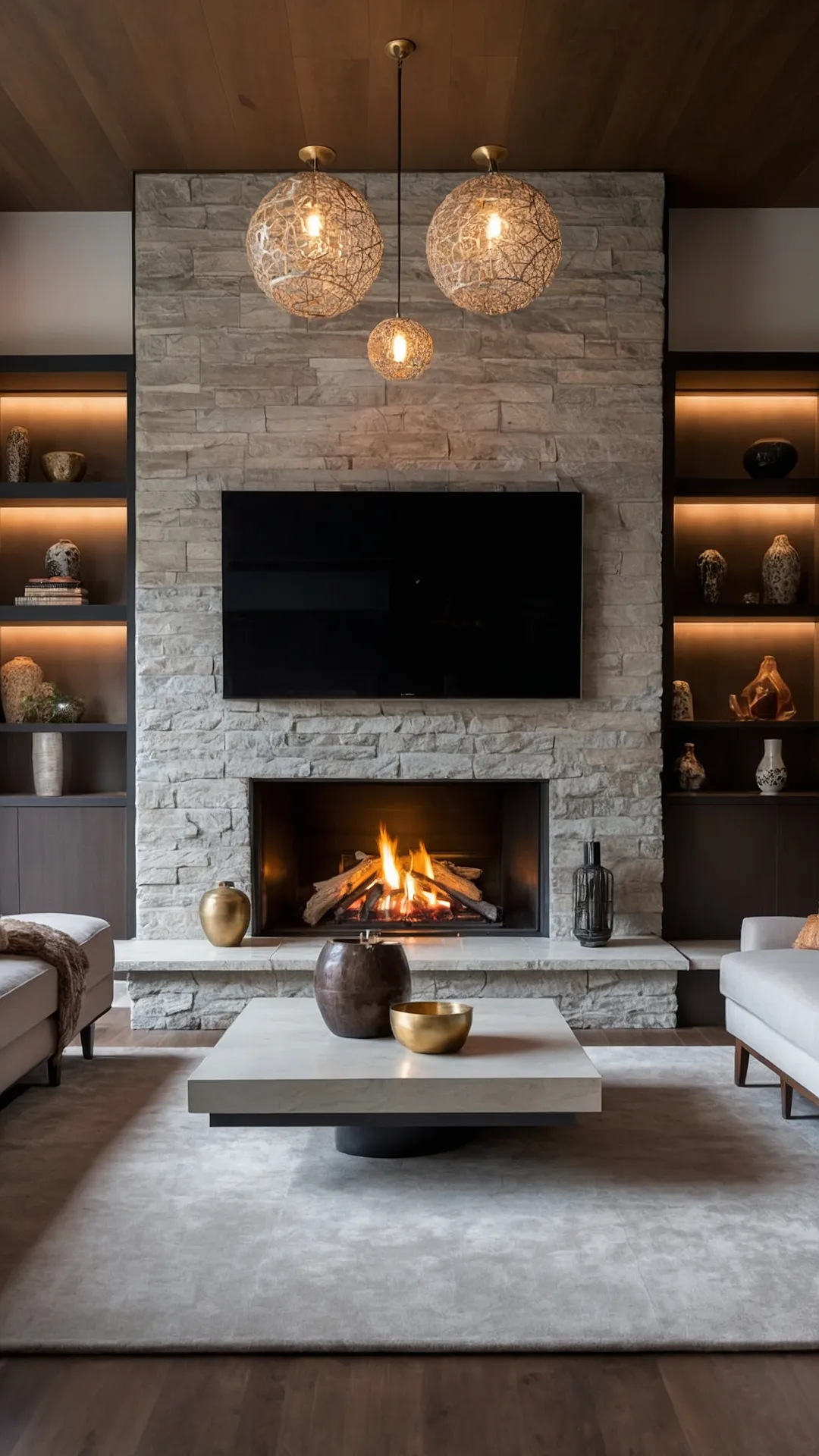 Trendy Hearths: 17 Living Room Fireplace Designs for Your Cozy Retreat 33 Cozy Up Here