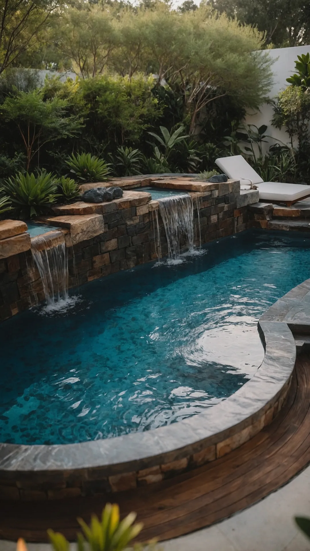 Backyard Bliss: Transforming Small Yards with Tiny Pool Ideas 32 Aqua Pocket Retreat