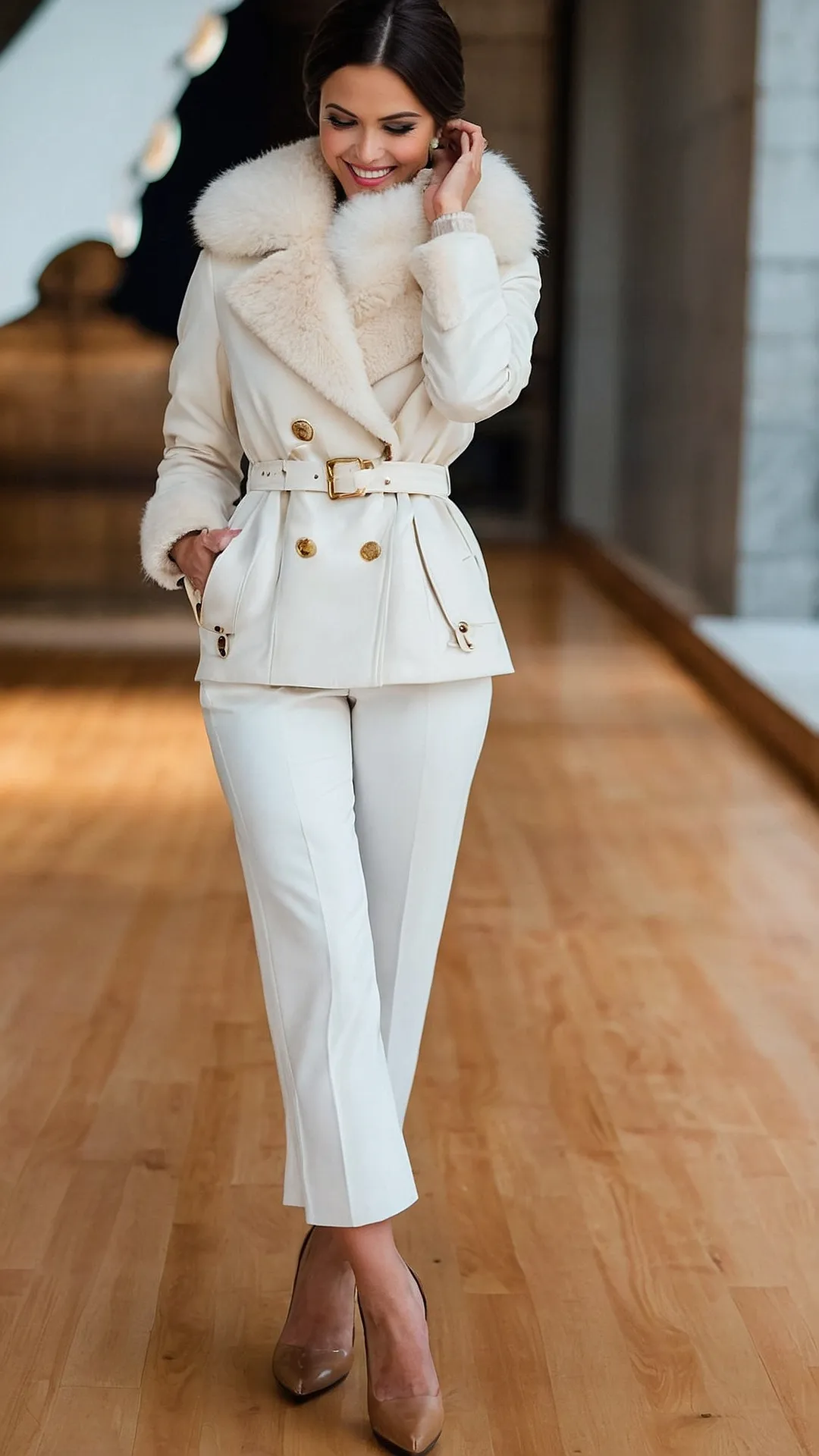 Stylishly Warm: 15 Classy Winter Chic Outfit Ideas for Women 34 Winter's Grace