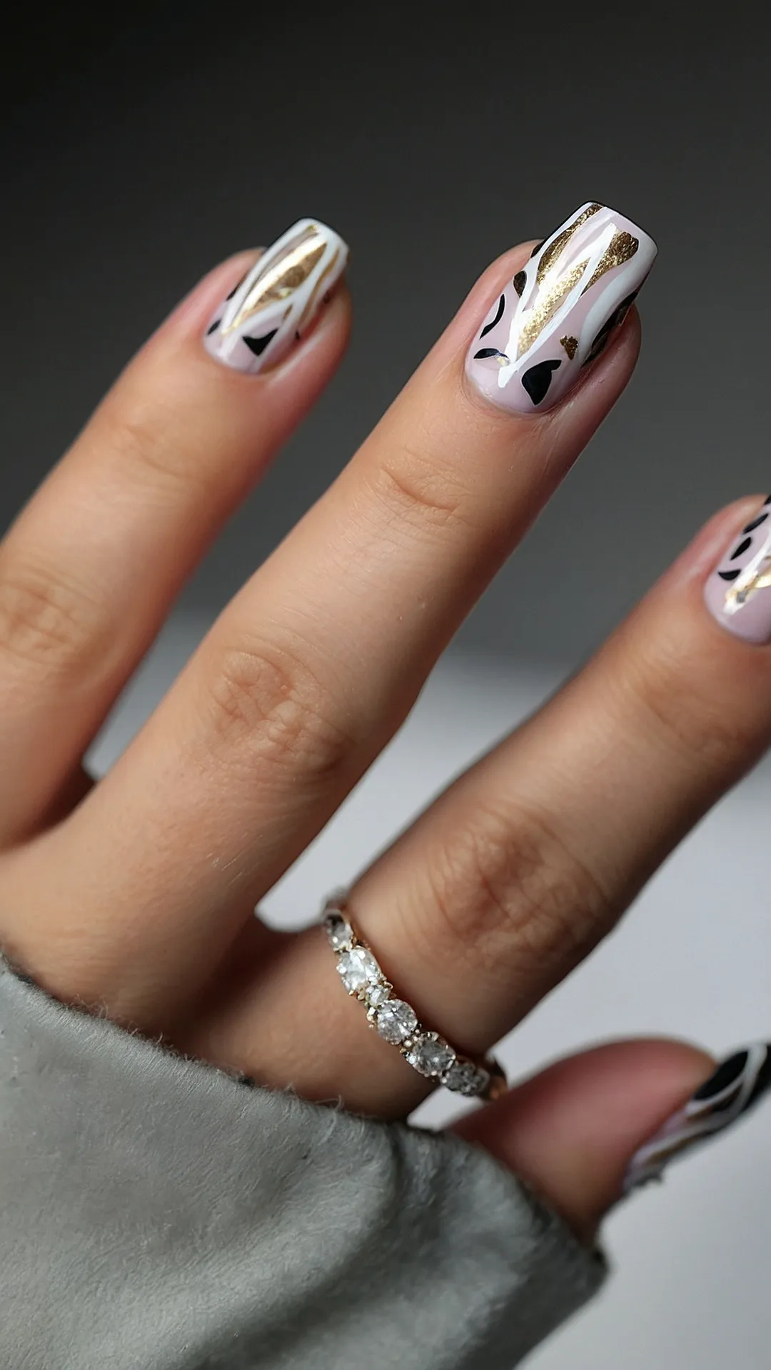 Sparkling Festivities: 15 Adorable Christmas Glitter Nail Ideas 31 Zebra Stripes & Shine