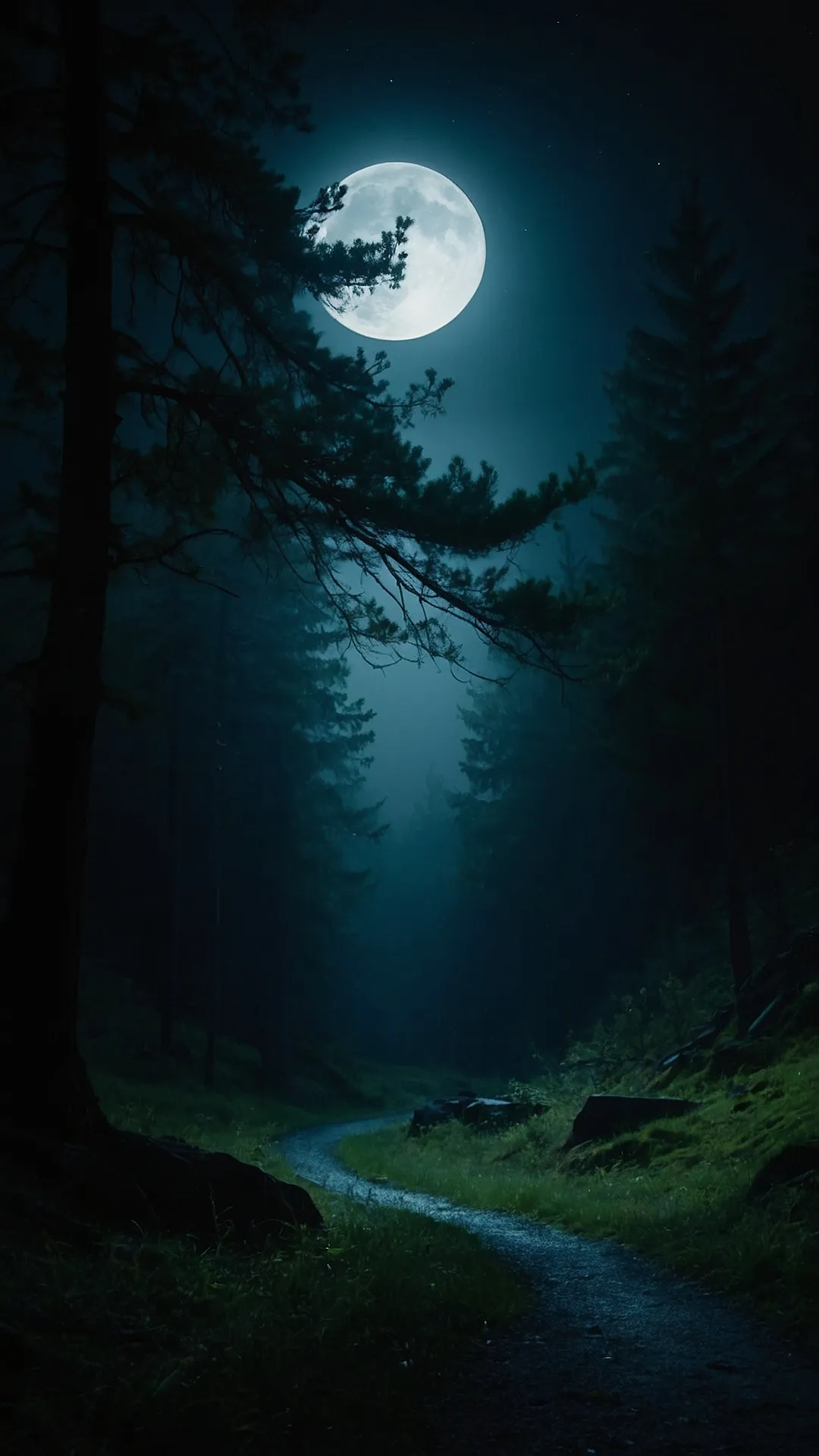 Dive into Calm: 15 Dark Aesthetic Wallpapers for the Ultimate Relaxation 5 Lake's Midnight Embrace