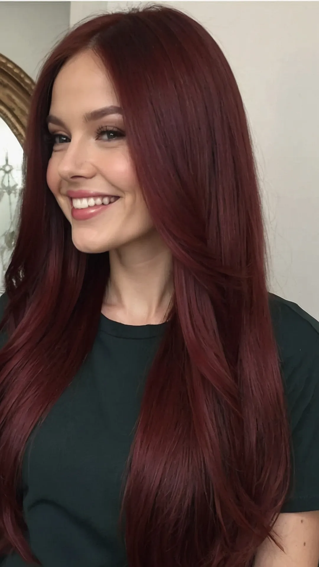 Layering It Right: Why Wine Red is the Ultimate Hair Color for Older Women** ** 42 Burgundy Bliss