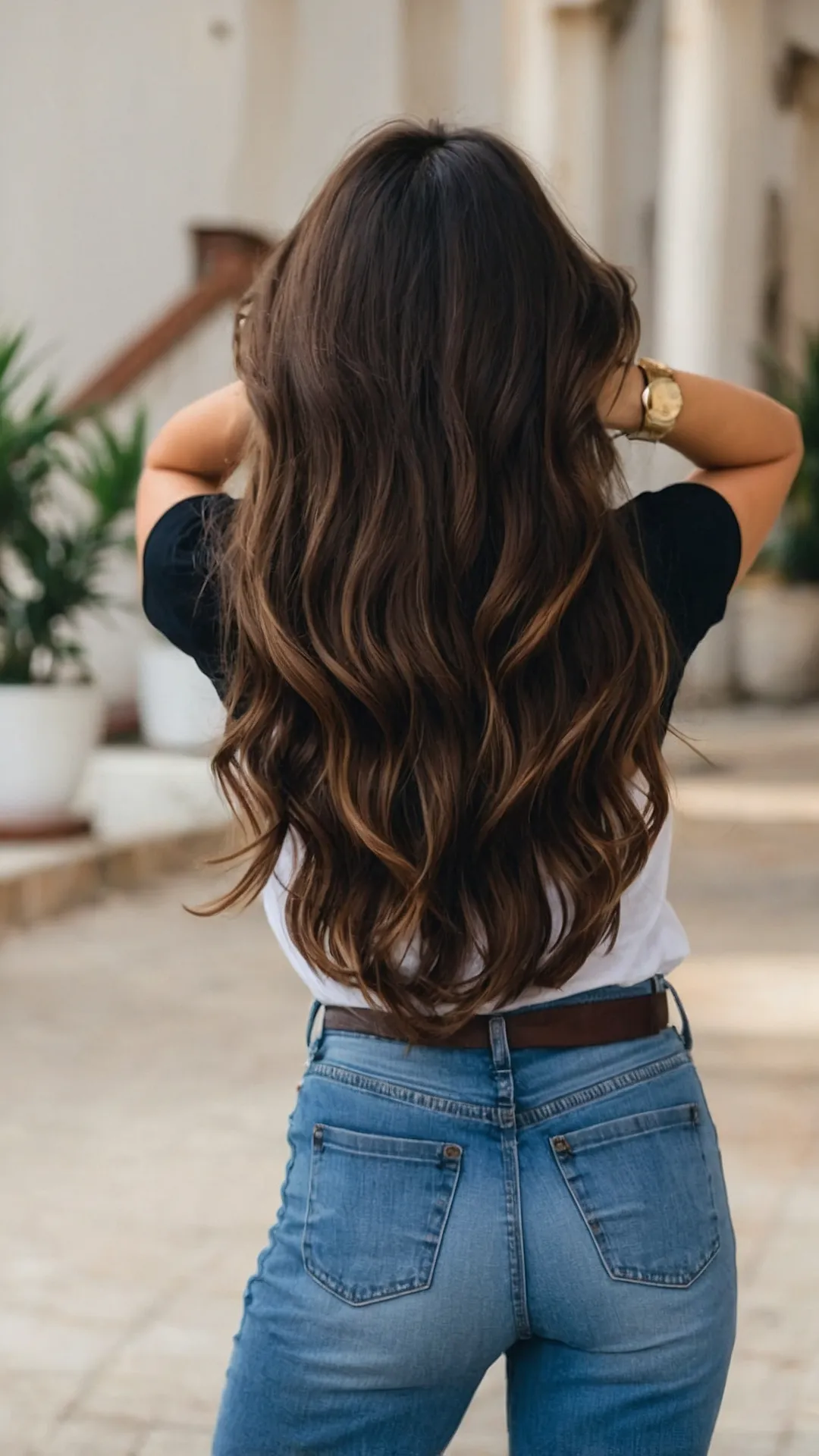 Unleashing the Glam with Purple Highlights on Brunettes 36 Brown Power Play