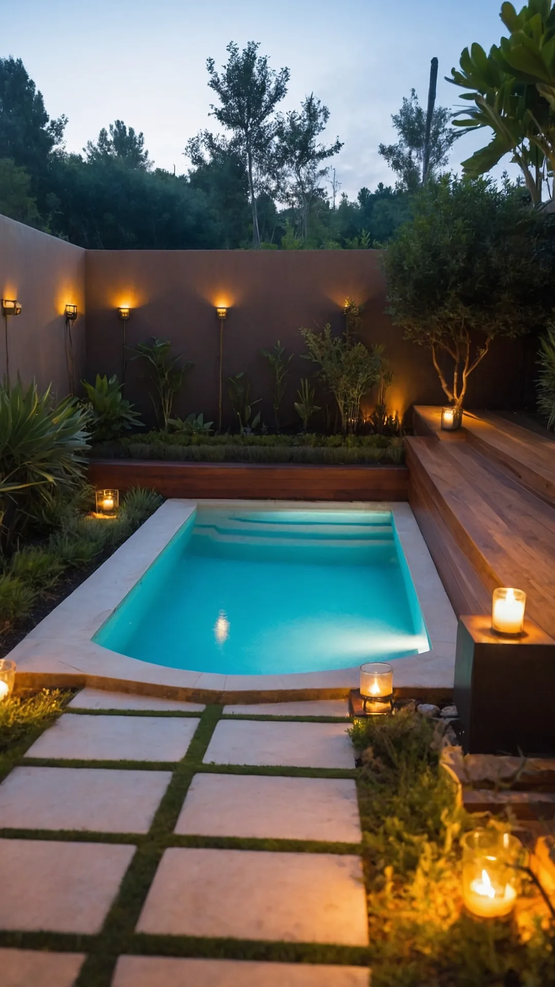 Backyard Bliss: Transforming Small Yards with Tiny Pool Ideas 41 Compact Serenity Pool