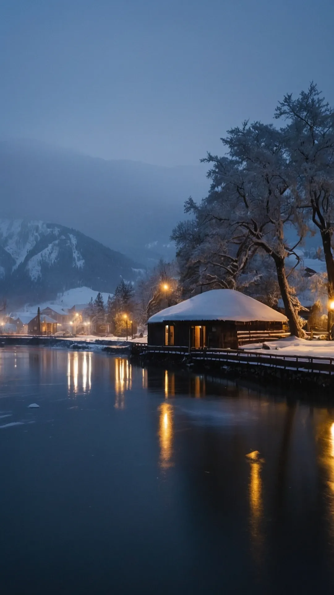 Chillingly Beautiful: 10 Winter Wallpaper Ideas for Your Cozy Space 41 CozyGlacier: