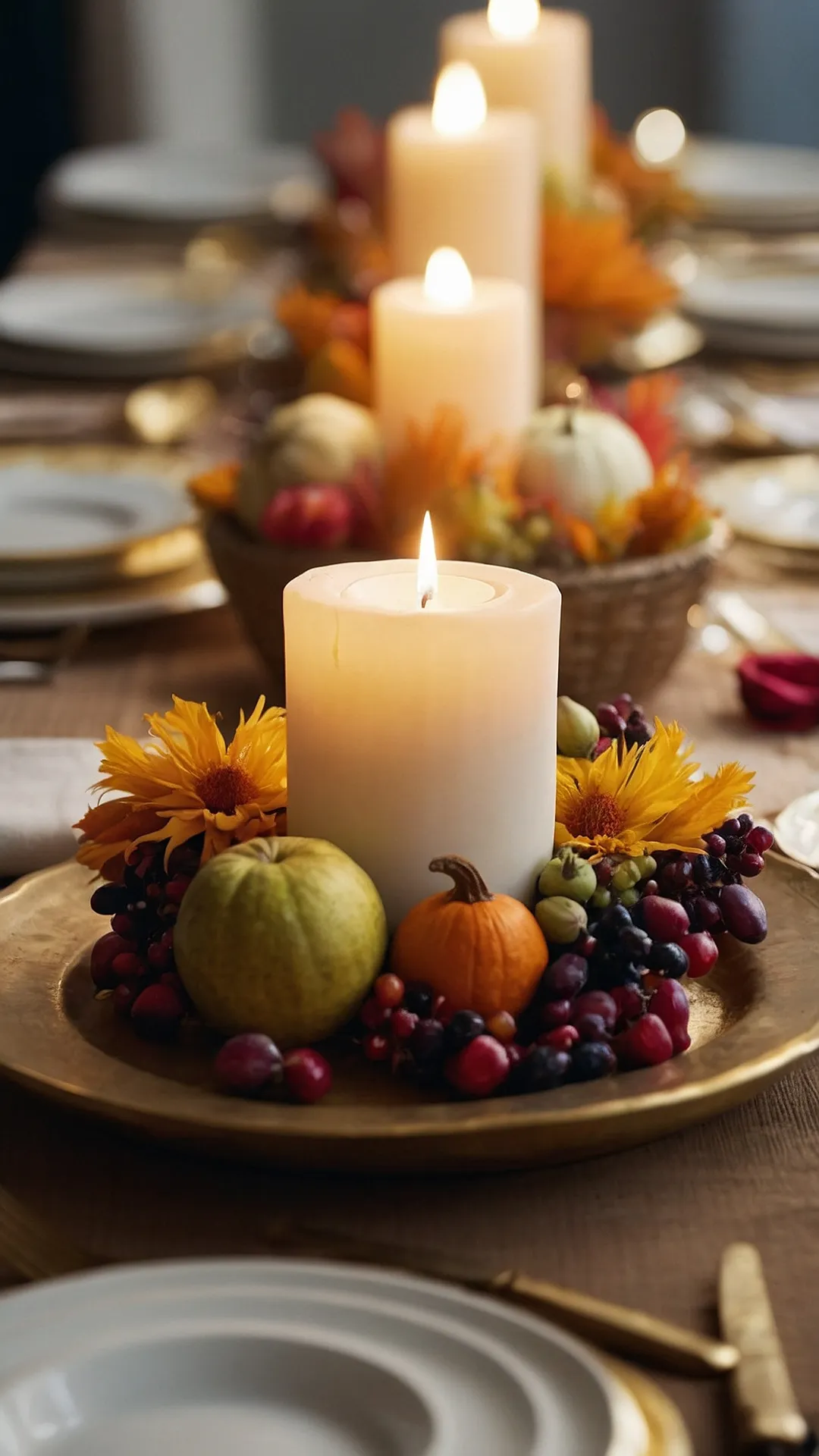 Candlelight and Cranberries: Thanksgiving Tablescapes