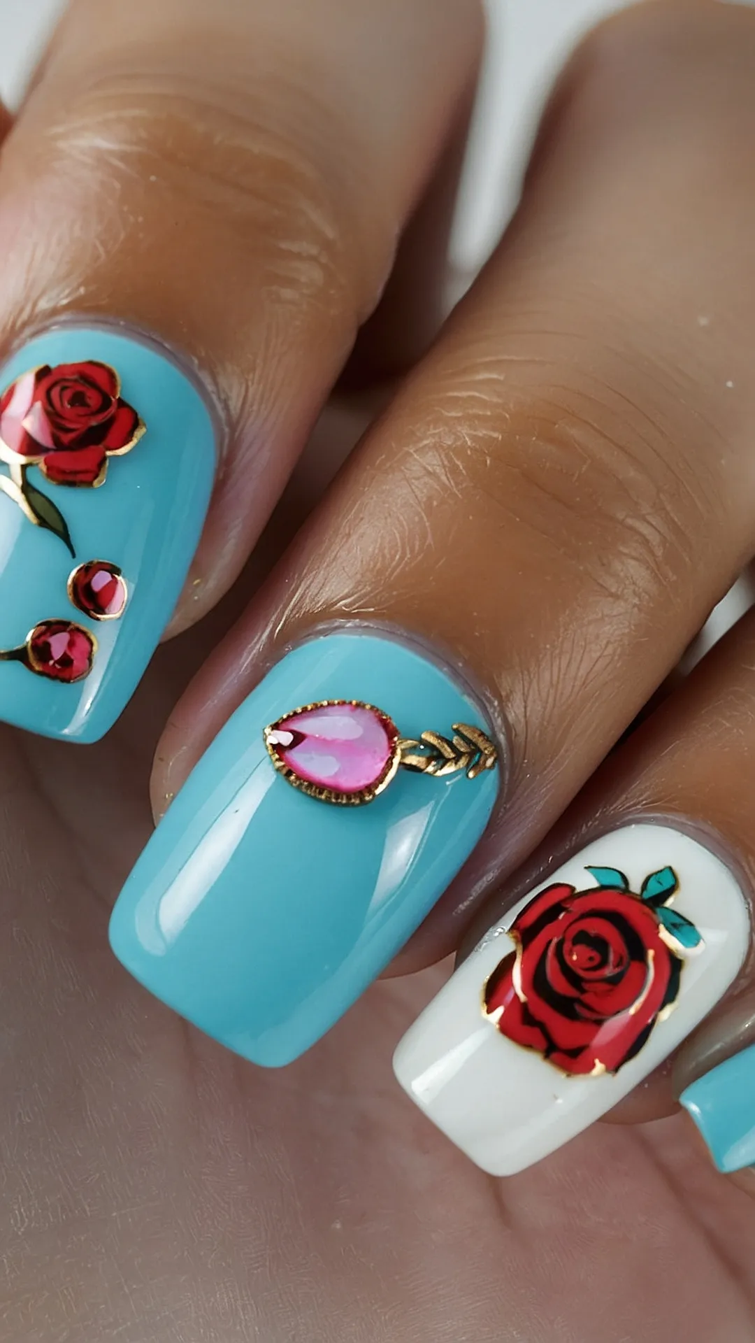 Ocean's Heart Nails