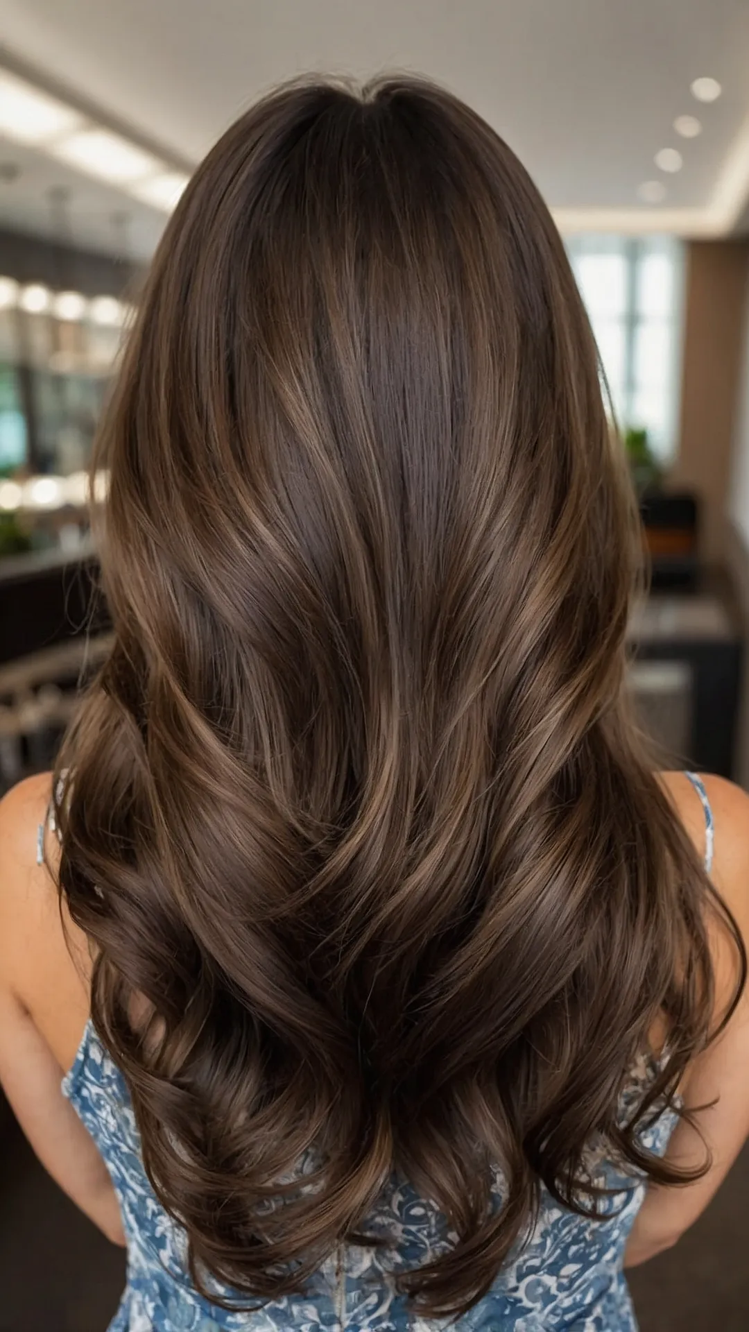 Unleashing the Glam with Purple Highlights on Brunettes 45 Mocha Waves