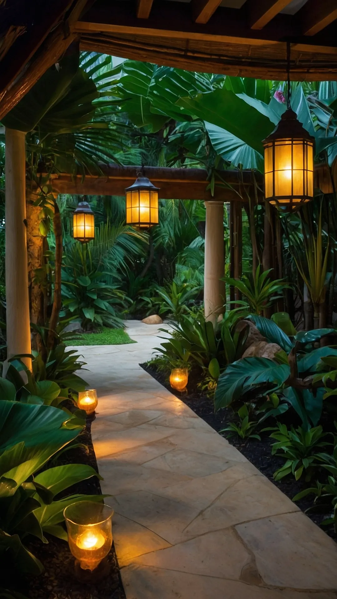 Tropical Oasis: 13 Lush Landscape Design Ideas for a Modern Touch 44 Escape to Eden: