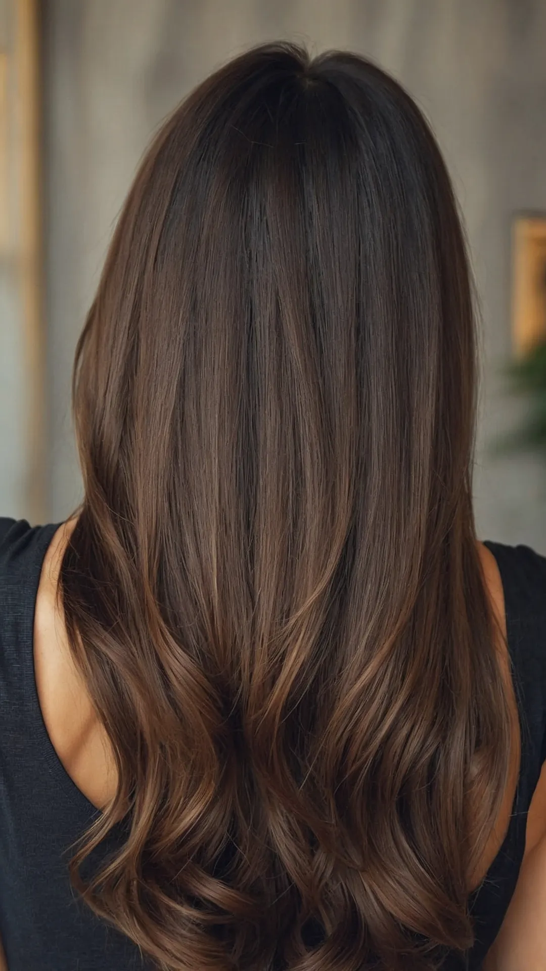 Unleashing the Glam with Purple Highlights on Brunettes 44 Rich Brown Strands