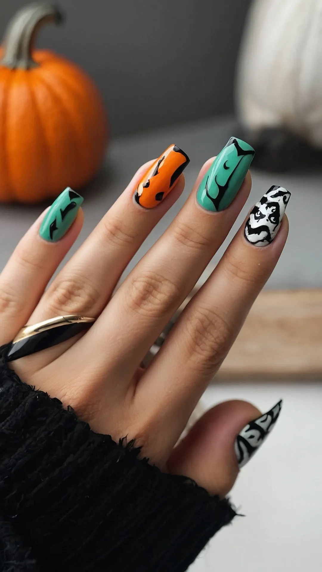 Easy and Trendy Halloween Nails for Every Style 37 Scream Queen Nails: