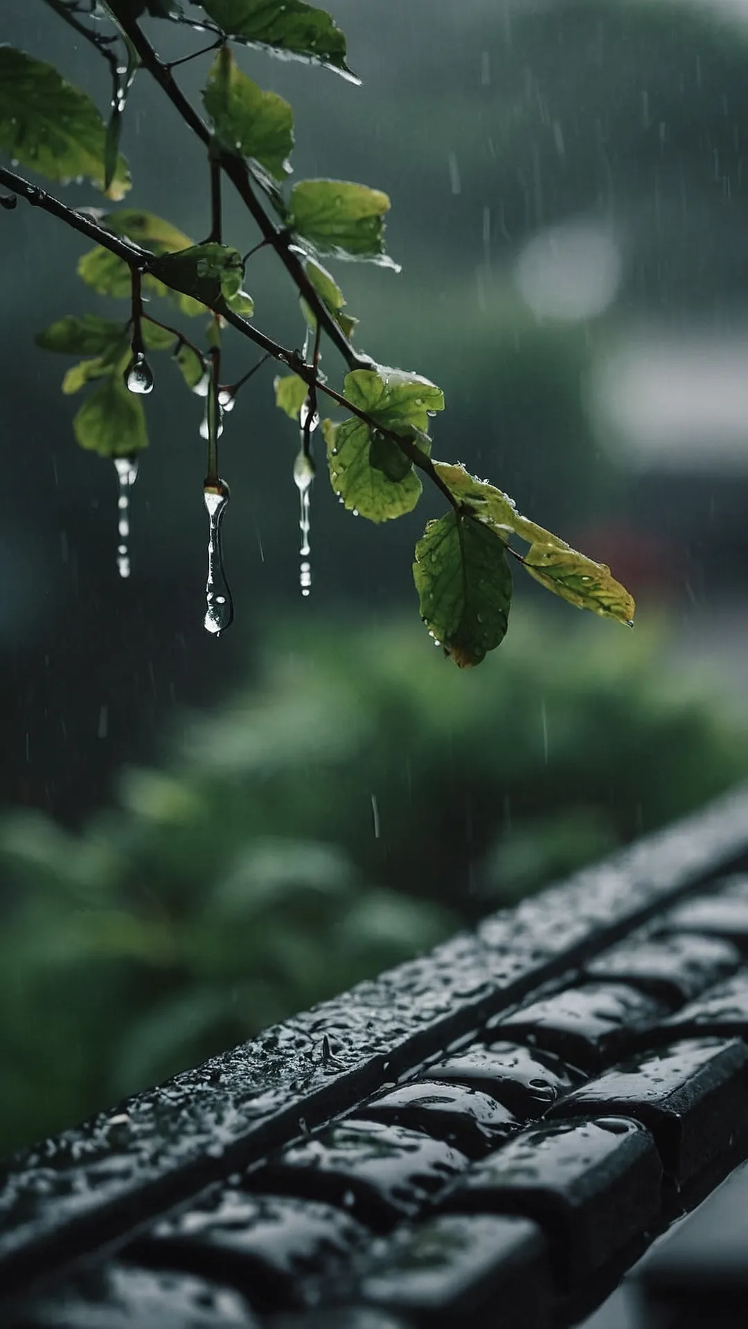 Water, Water Everywhere: Top 15 Rainy Day Wallpapers for Your Digital Devices 35 Raindrop Rhapsody