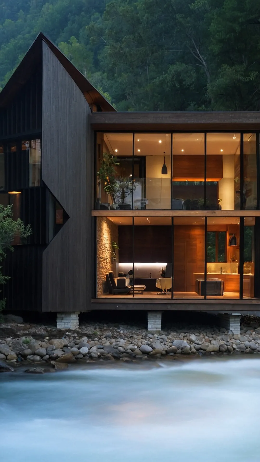 Whimsical Waters: 19 Cool Riverside House Designs You Need to See 41 A-Frame Alcove