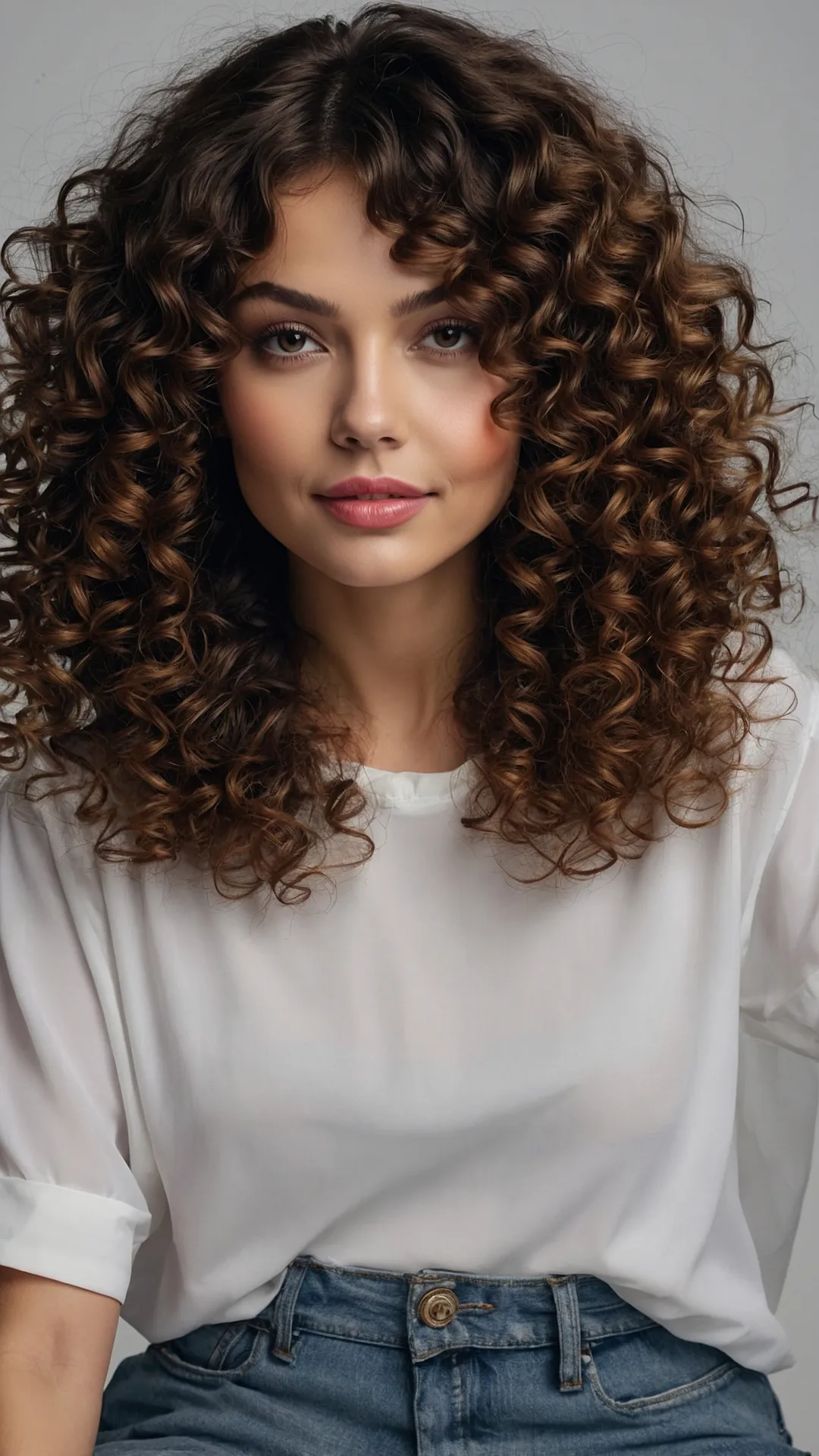 The Bangs Parade: Curly Hairstyles for Every Length** ** 42 Ringlets in Motion