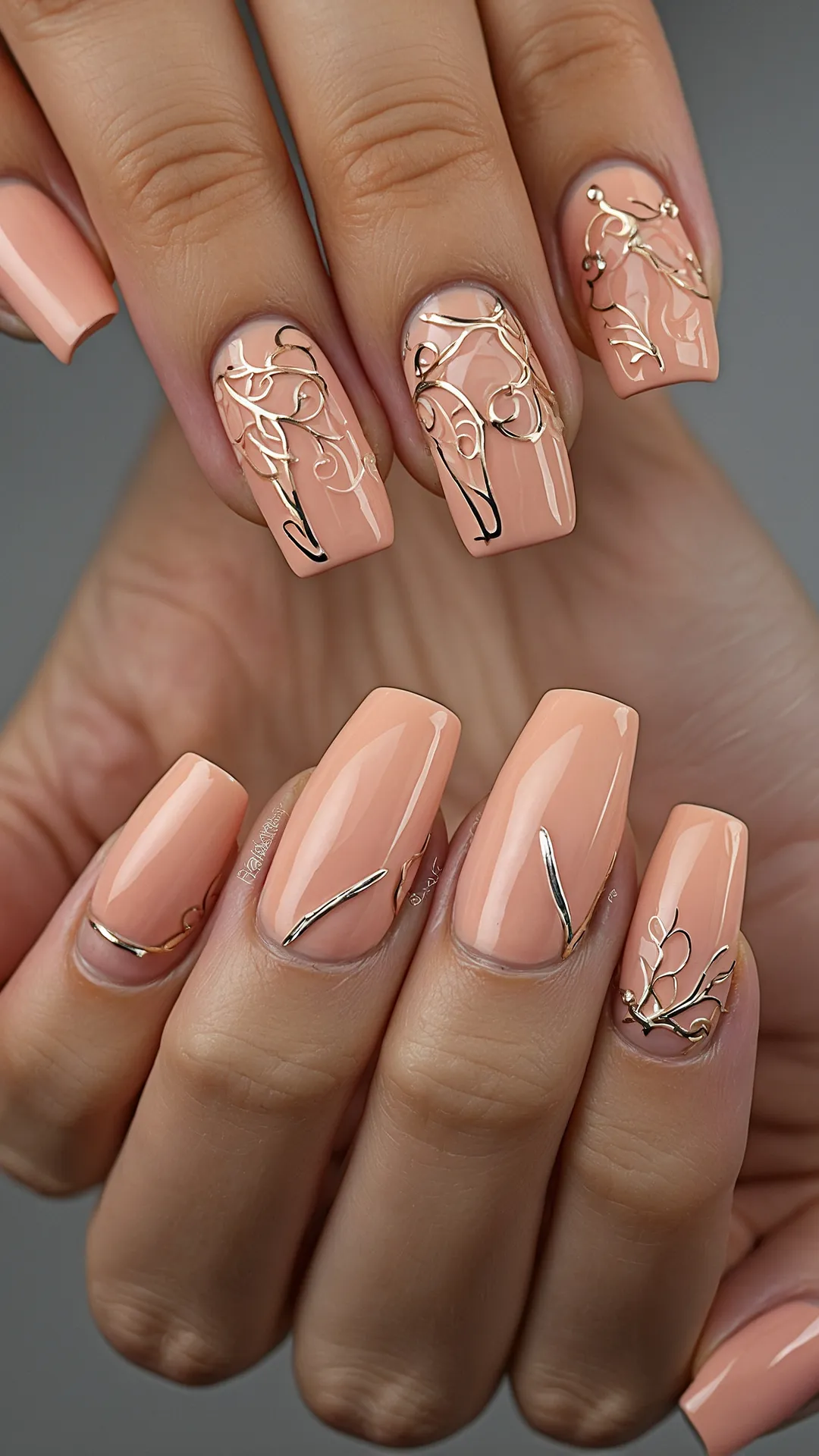 Peach Perfection: 19 Nail Art Ideas to Try Right Now 42 Sparkling Nectar