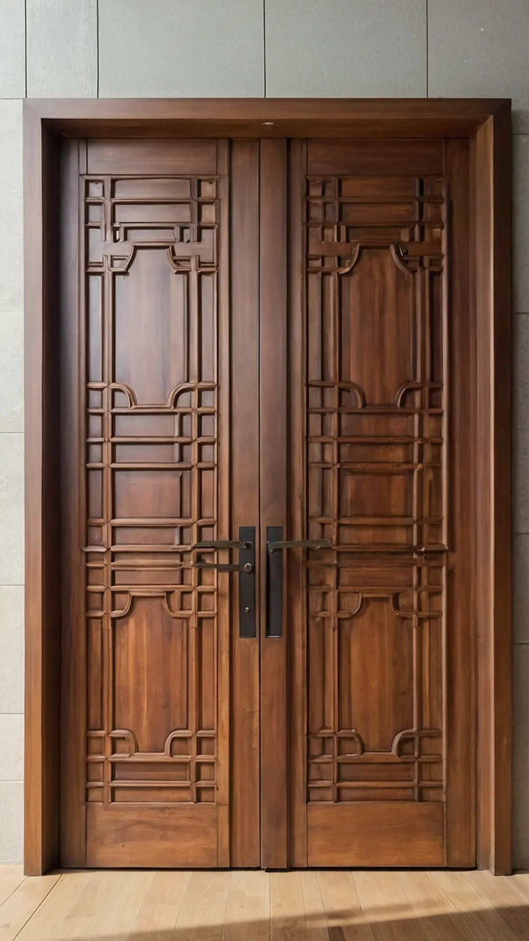Unlocking Style: 22 Wooden Main Door Design Ideas for 2024 34 Welcome Home: Reimagined