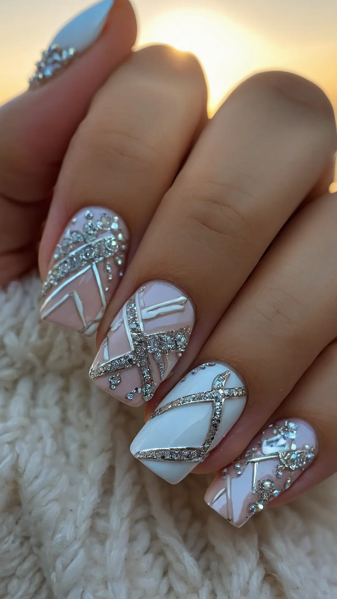 Sparkling Festivities: 15 Adorable Christmas Glitter Nail Ideas 35 Christmas Nail Glam