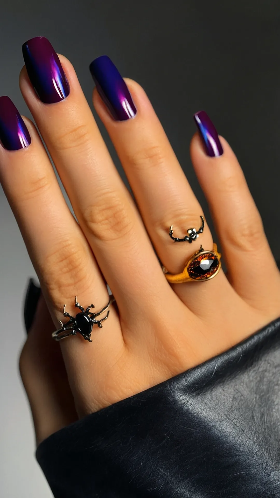 Easy and Trendy Halloween Nails for Every Style 41 Sparkle & Spook: