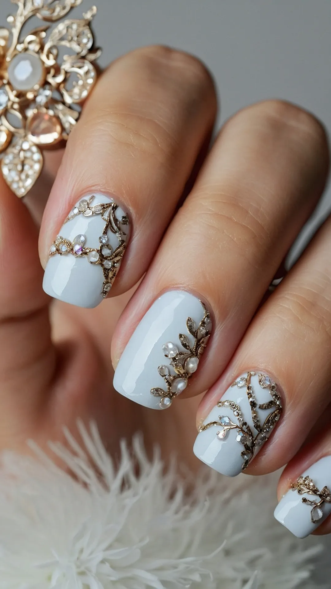 Sparkling Festivities: 15 Adorable Christmas Glitter Nail Ideas 37 Holiday Nail Magic