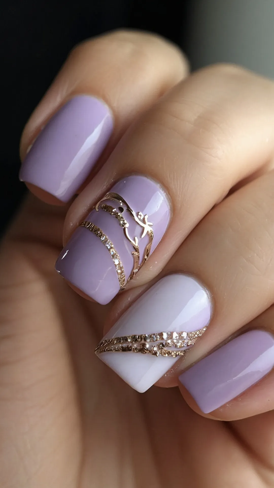 Get Inspired: 21 Unique Lavender Nail Ideas You Must Try 38 Lavender Dreamscape