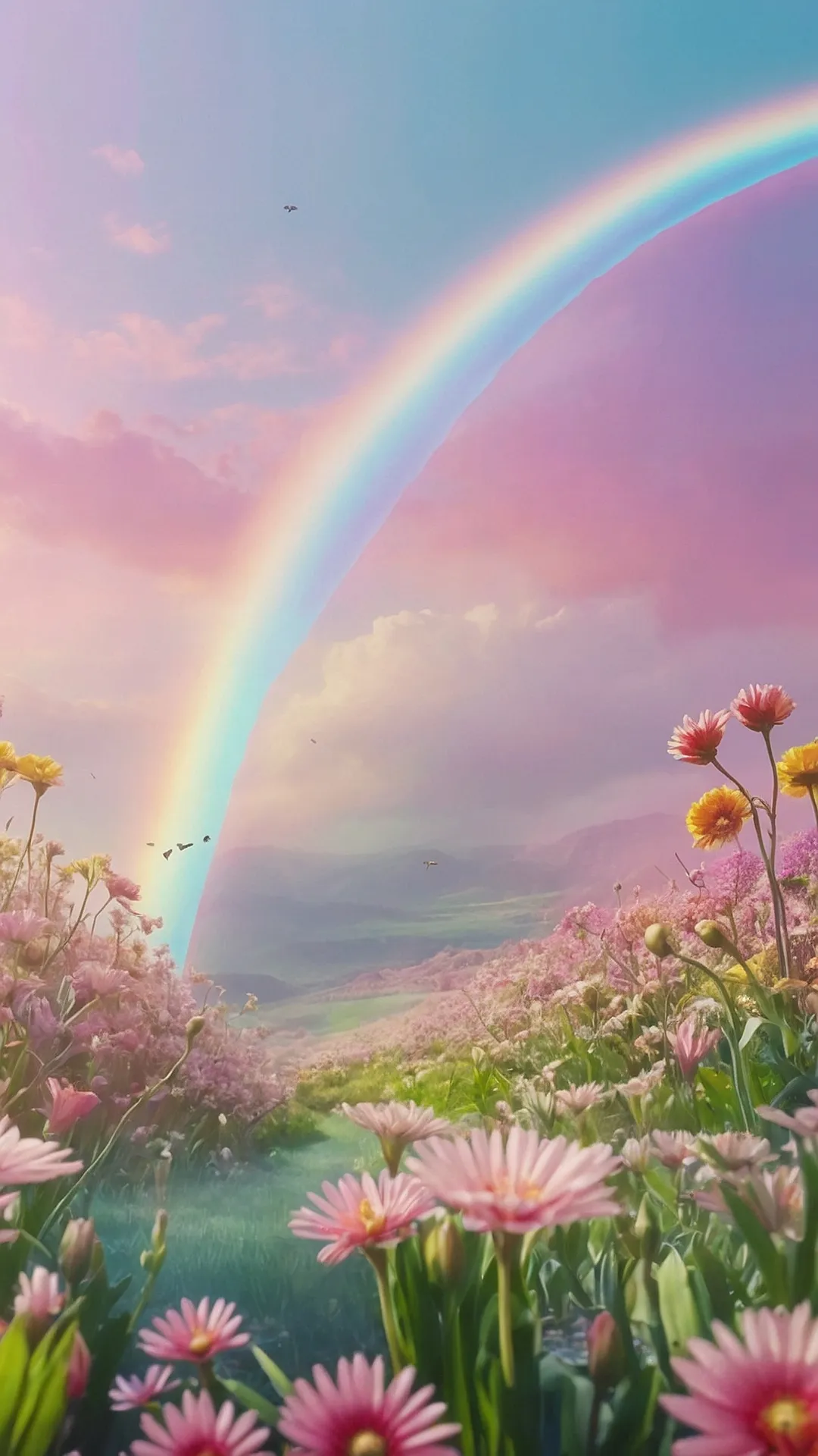 Spring Fling: 19 Cute Wallpapers for Your Screens 37 Rainbow Flora