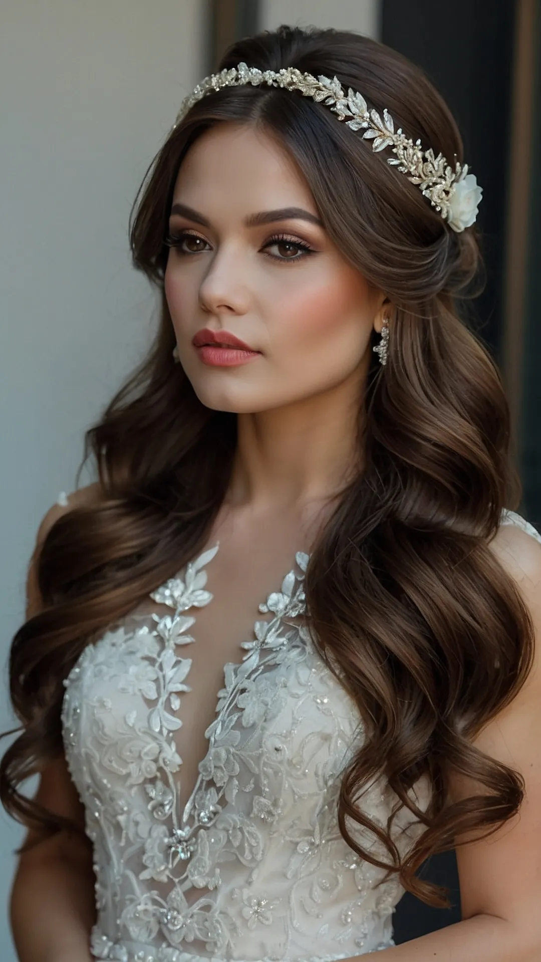 18 Gorgeous Half Up Half Down Wedding Hairstyles for Every Bride 39 Royal Half-Up Style