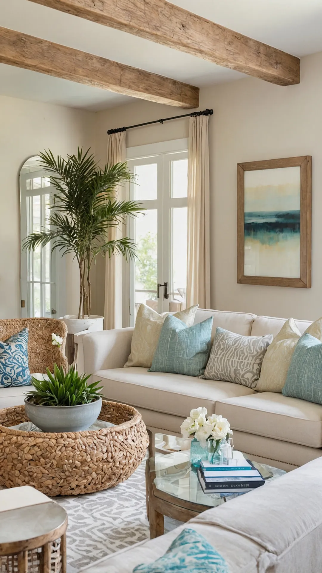 Elevate Your Style: 22 Coastal Chic Living Room Ideas in One Place 41 Wave-Kissed Living