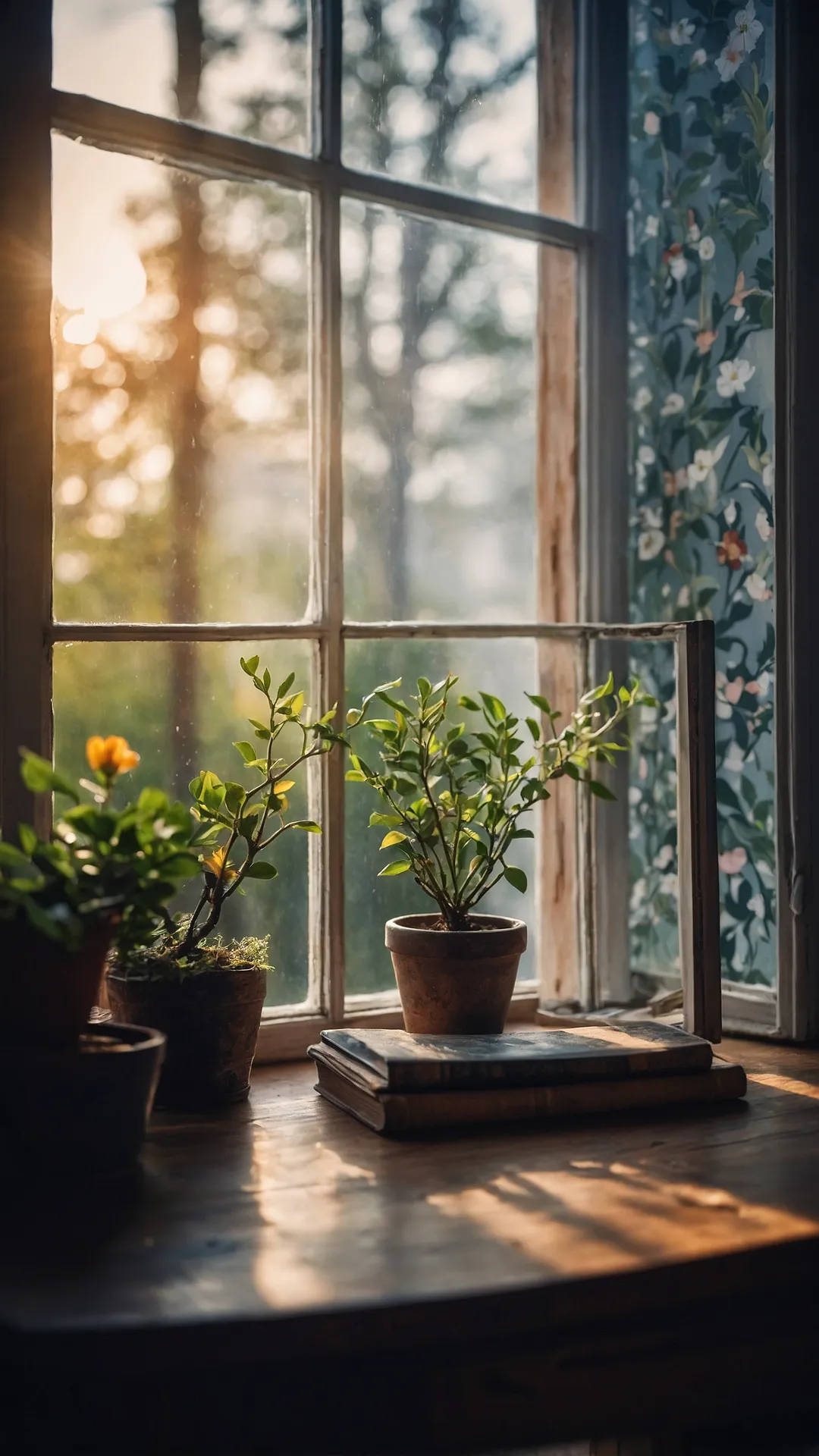 Transform Your Screens with 22 Window Wallpaper Ideas 42 Couch-Side Forest Immersion