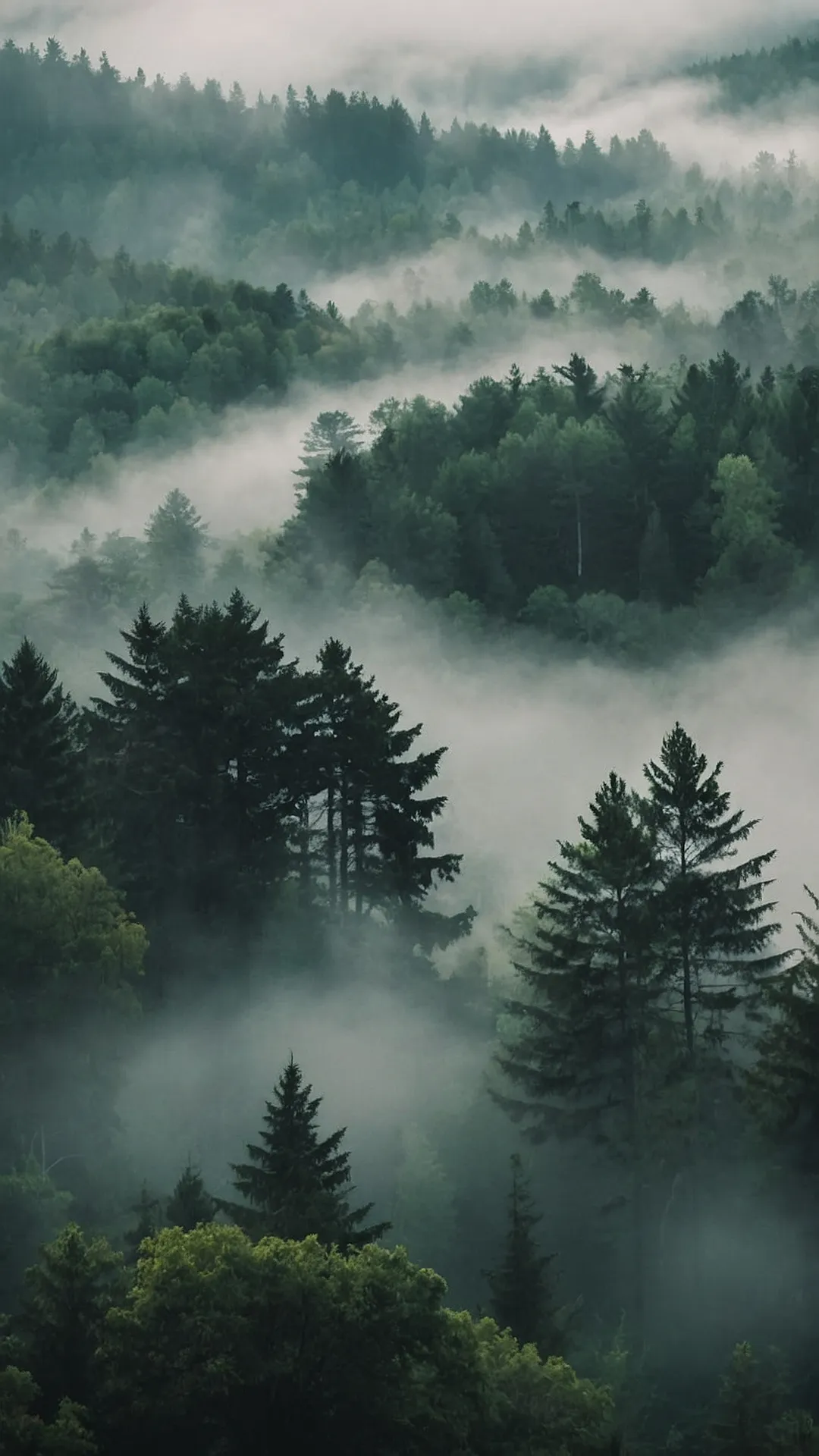 15 Practically Magical Misty Forest Wallpapers for Your Home 41 Dreamwood's Embrace: