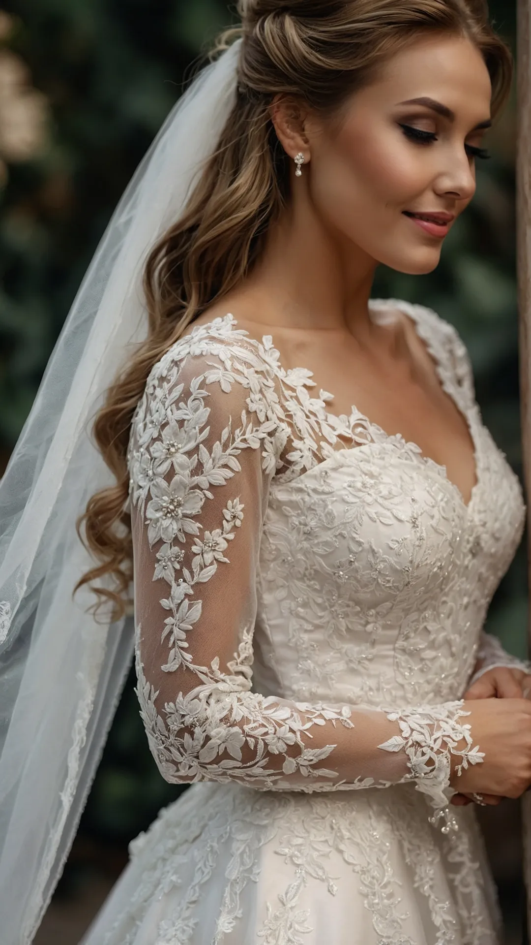 Veil Tales: 18 Stunning Bride Hairstyles with Crown Ideas that You’ll Love!** ** 35 Veil & Sparkle Strands