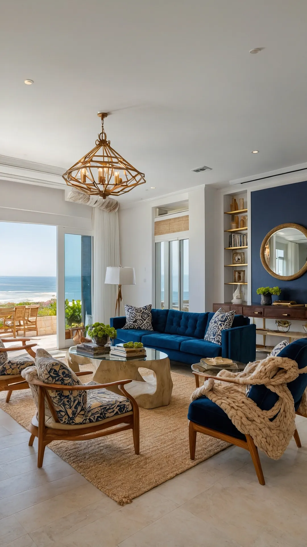 Elevate Your Style: 22 Coastal Chic Living Room Ideas in One Place 34 Seaside Chill Zone
