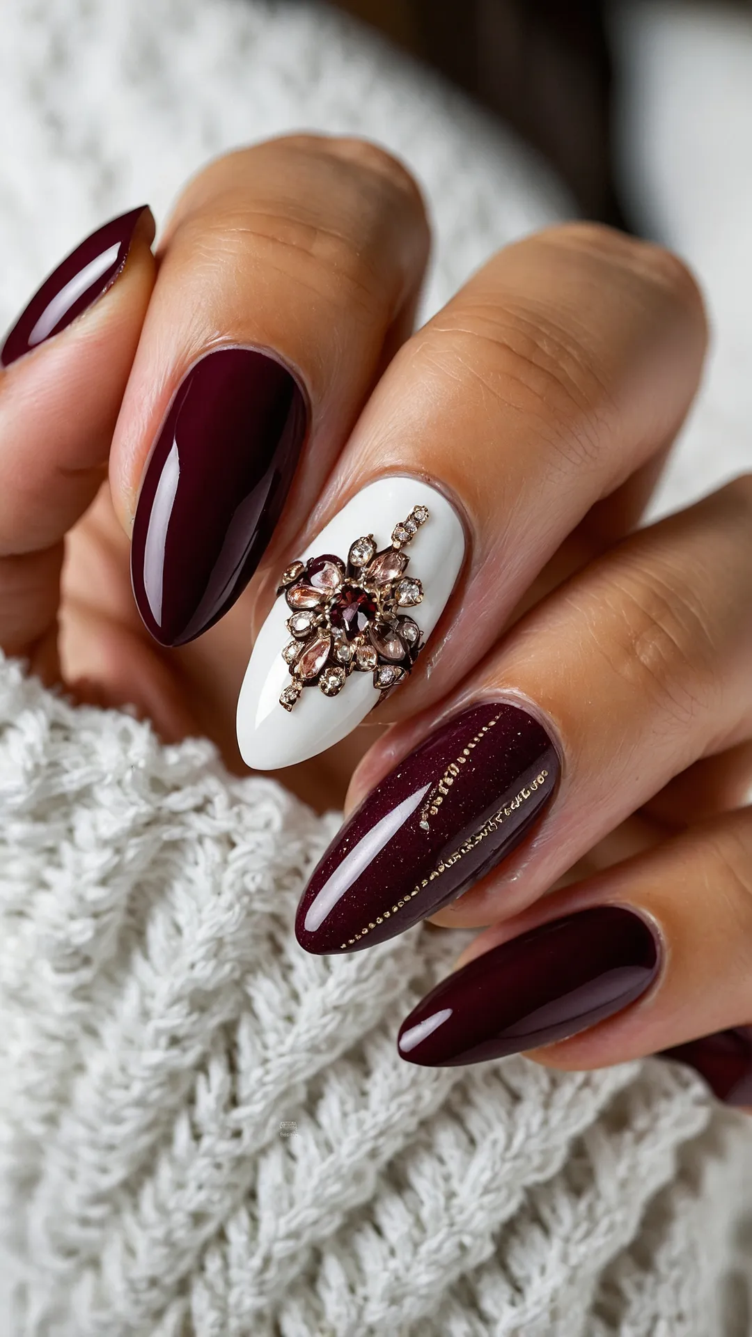 Nail it with Maroon: 18 Fun Designs to Try 36 Garnet Glamour