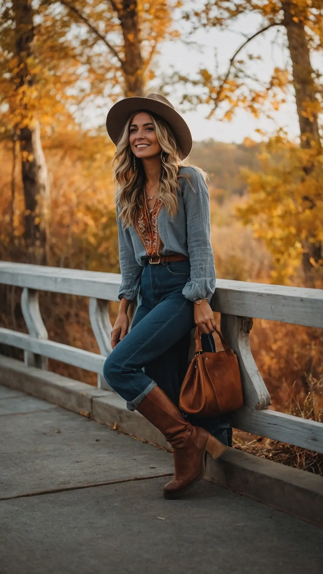 Embrace Your Inner Hippie: 15 Boho Fall Outfit Ideas for 2024 39 Boho Chic: Autumn's Whisper: