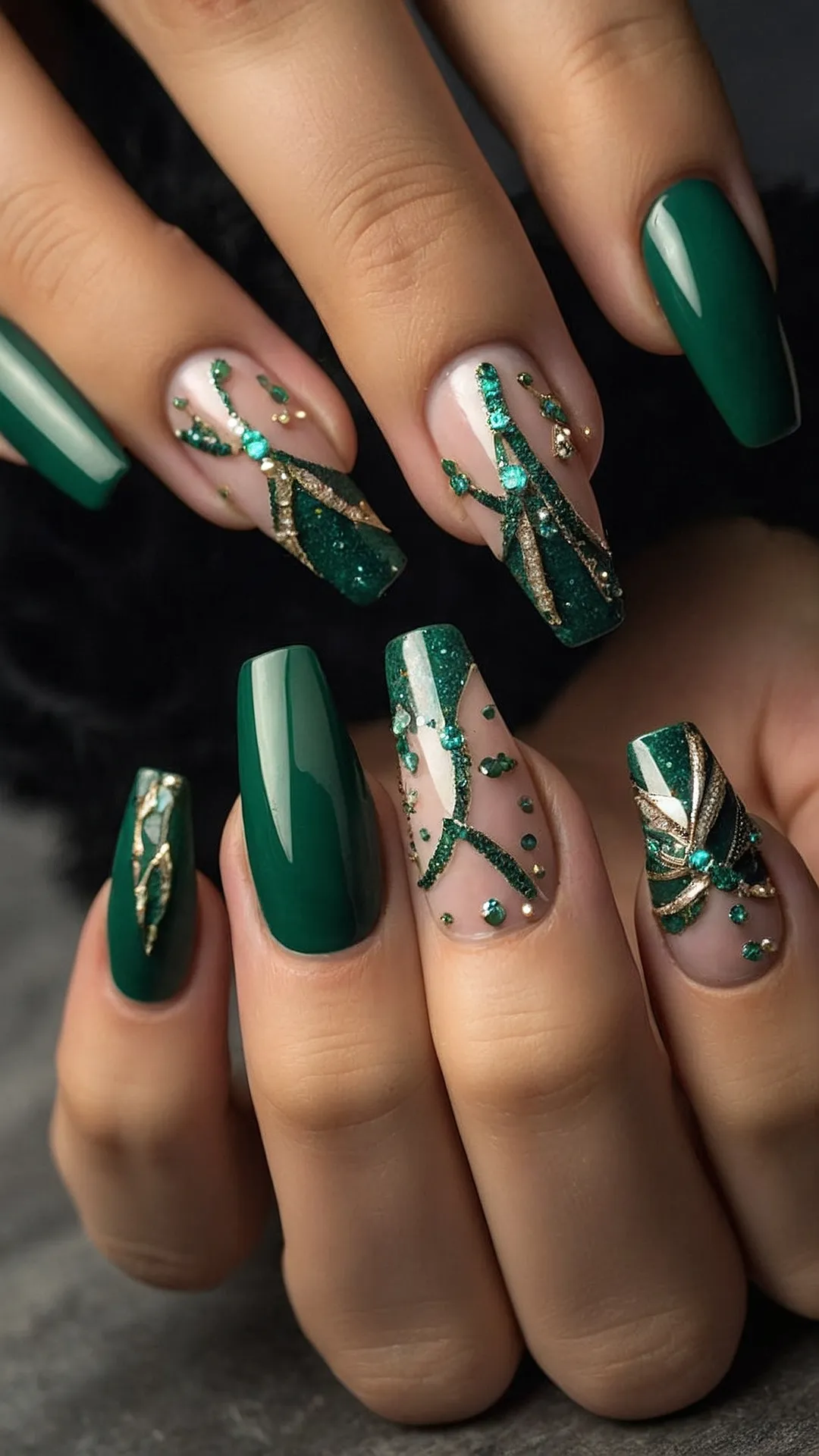 Elevate Your Nail Game with Dark Emerald Green: 17 Inspiring Ideas 43 Wicked Green Nails