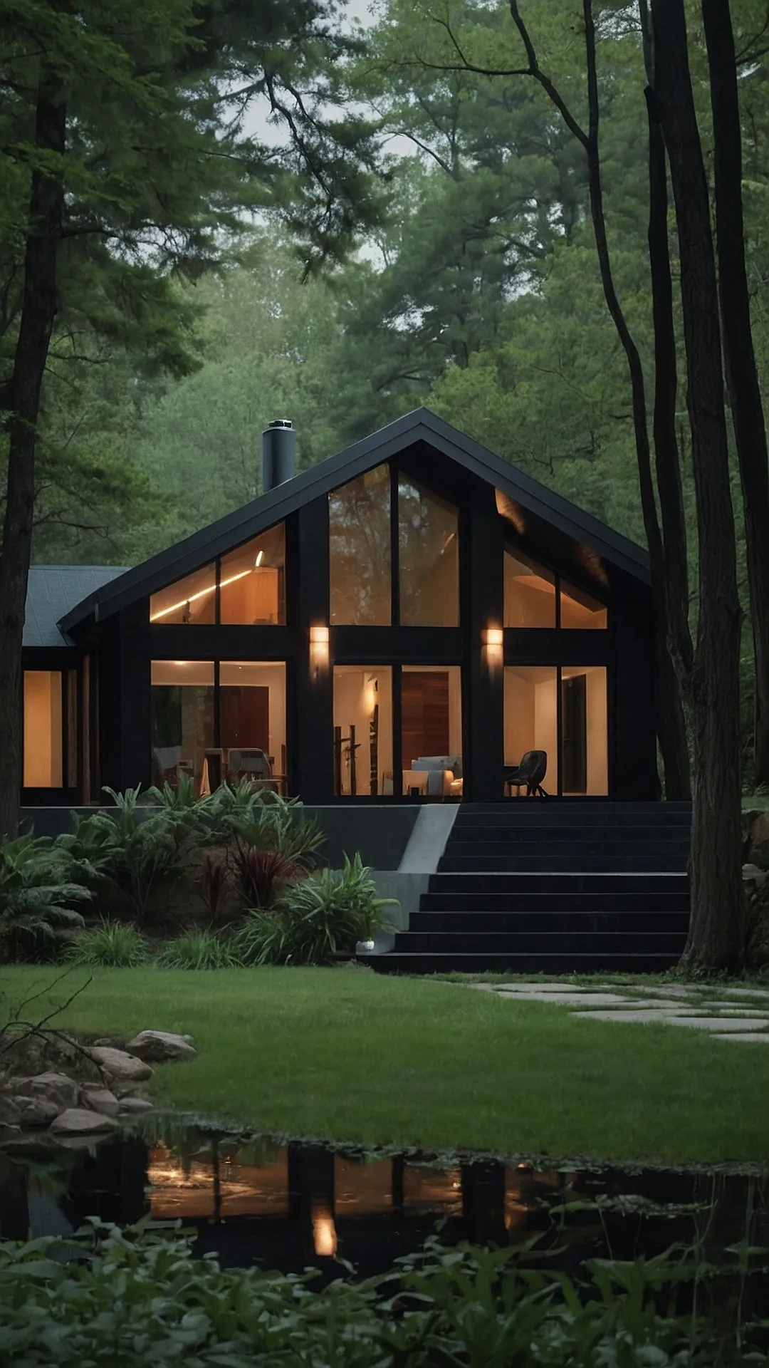 Embrace Simplicity: 15 Stunning Modern Minimalist House Ideas 32 Forest Chic:
