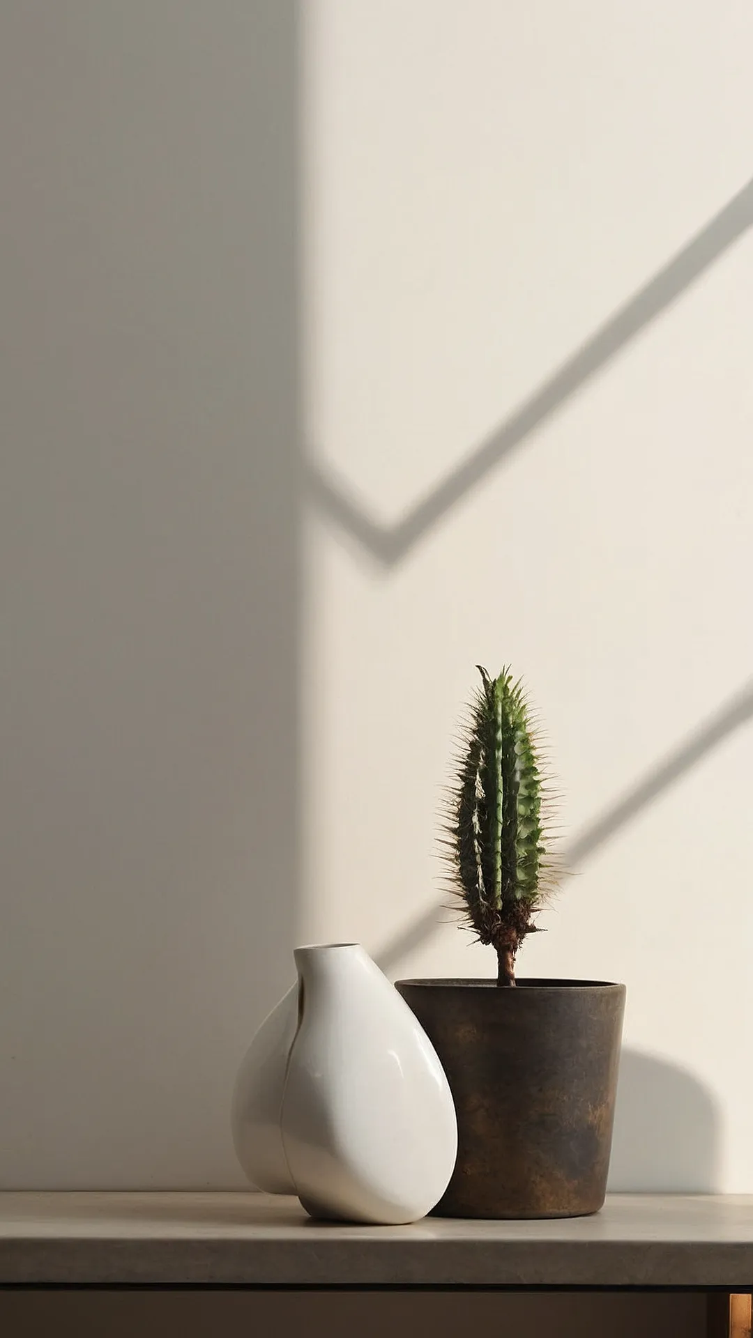 Minimalist Vibes: This Cactus is Feeling the Sunshine
