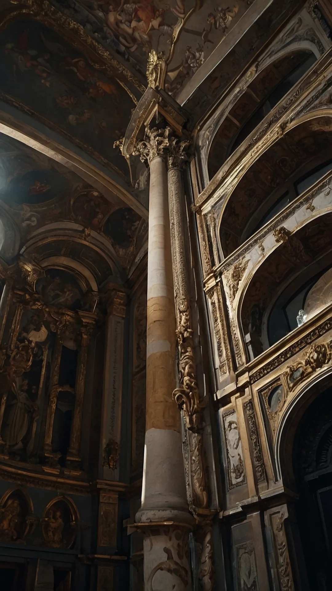 A Column's Grand Entrance