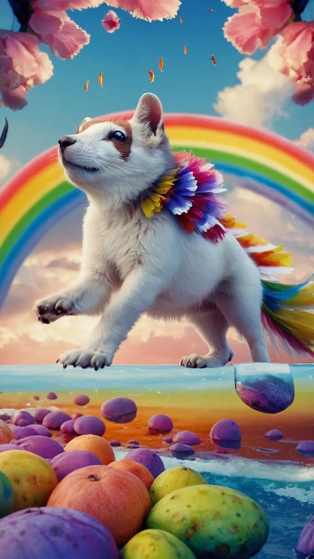 Cuddly Creatures on Your Screen: 15 Cute Animal Wallpaper Inspirations 40 Rainbow Pup-a-licious