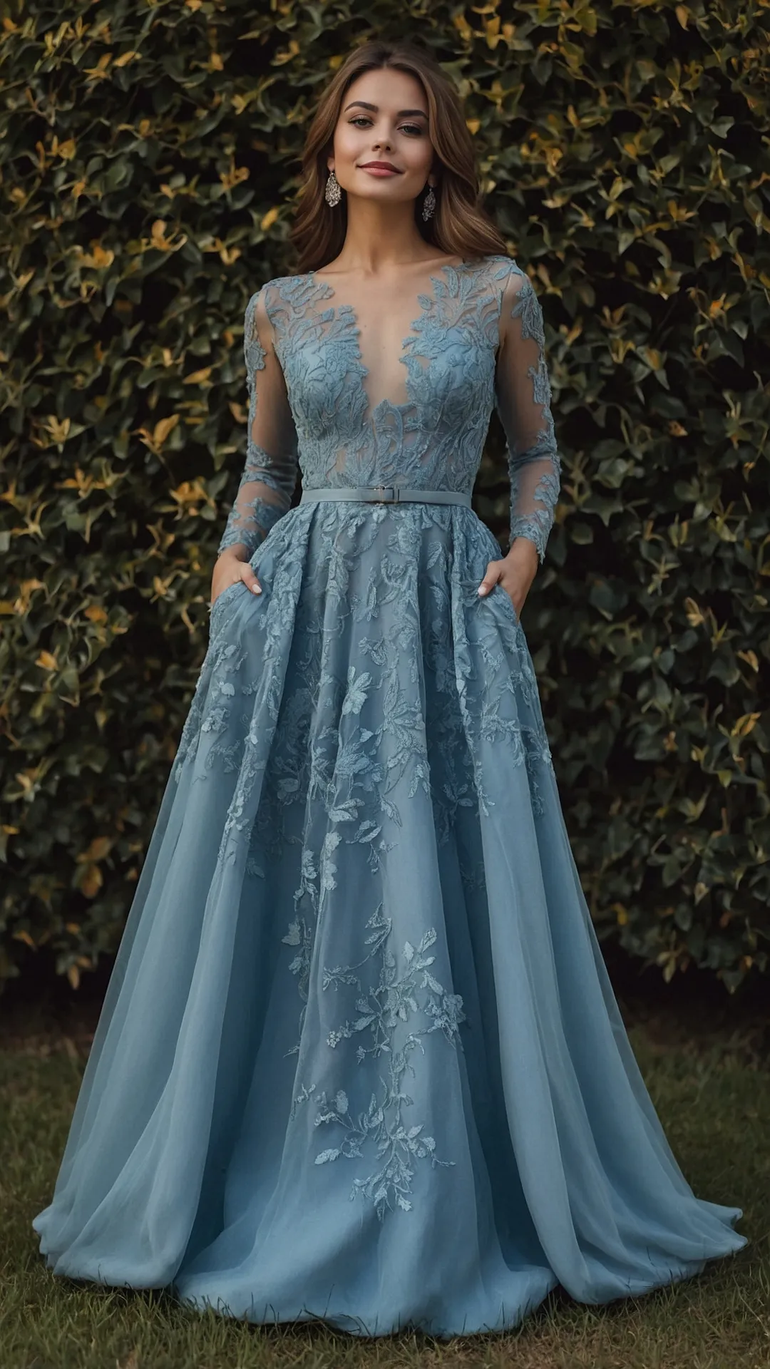 Unleash Your Style Potential with 21 Stunning Long Frock Designs 41 Golden Hour Gowns