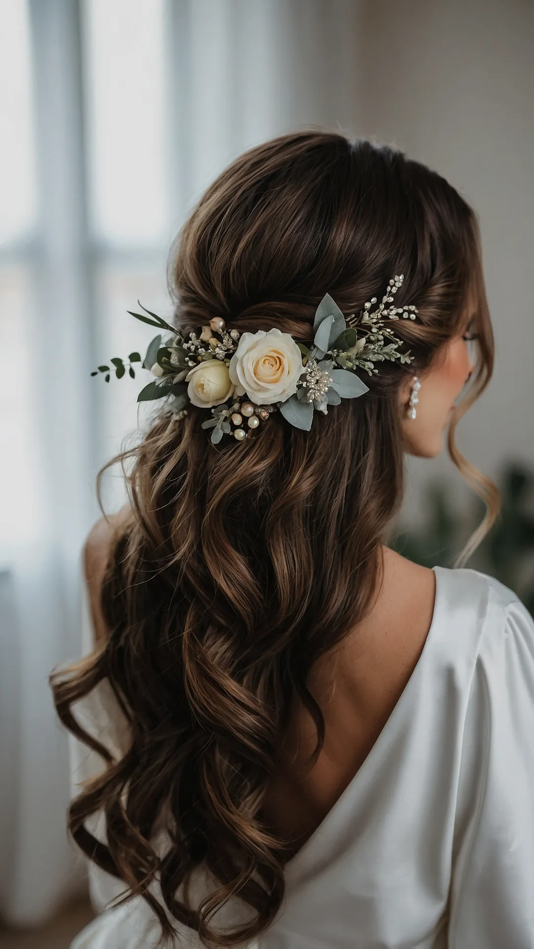 Chic and Cozy: 21 Autumn Wedding Hairstyles to Inspire You 38 Swept Up in Serenity