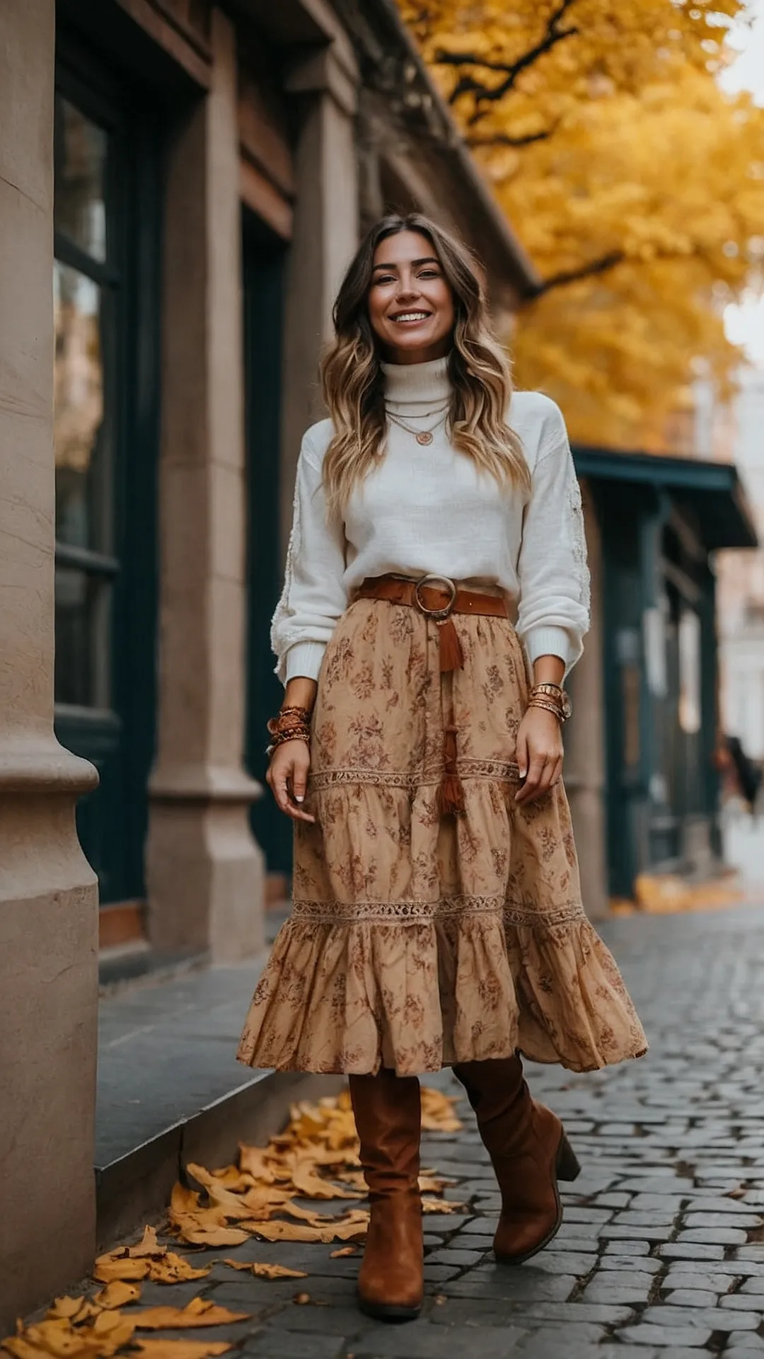 Embrace Your Inner Hippie: 15 Boho Fall Outfit Ideas for 2024 37 Boho Haven: Fall's Cozy Chic!