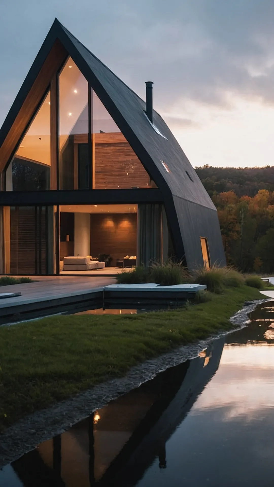 Embrace Simplicity: 15 Stunning Modern Minimalist House Ideas 39 Reflective View: