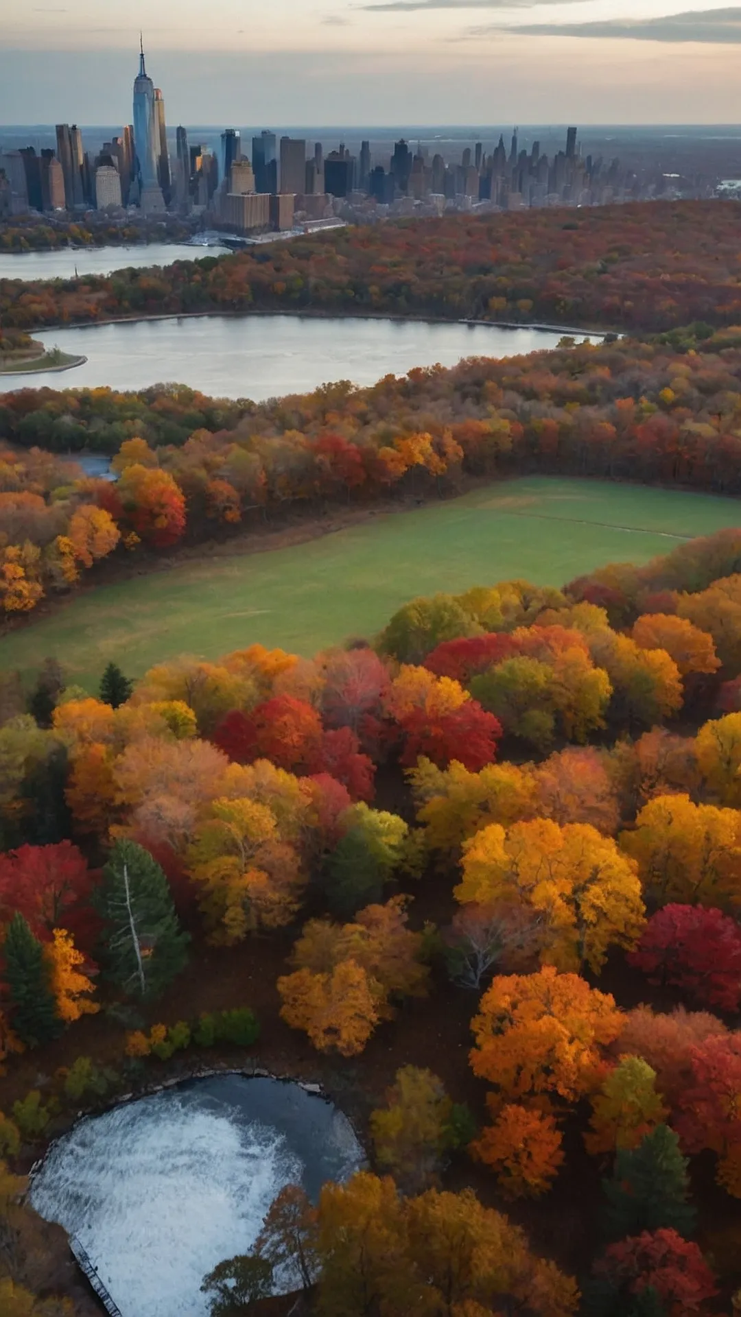 Skyline & Leaves: