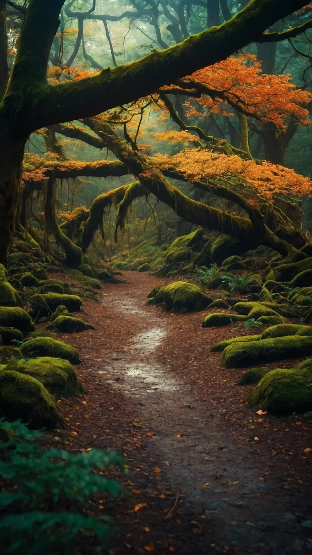 Enchanted Realms: 15 Mystical Forest Wallpaper Ideas 43 Whispering Will-o'-the-Wisps