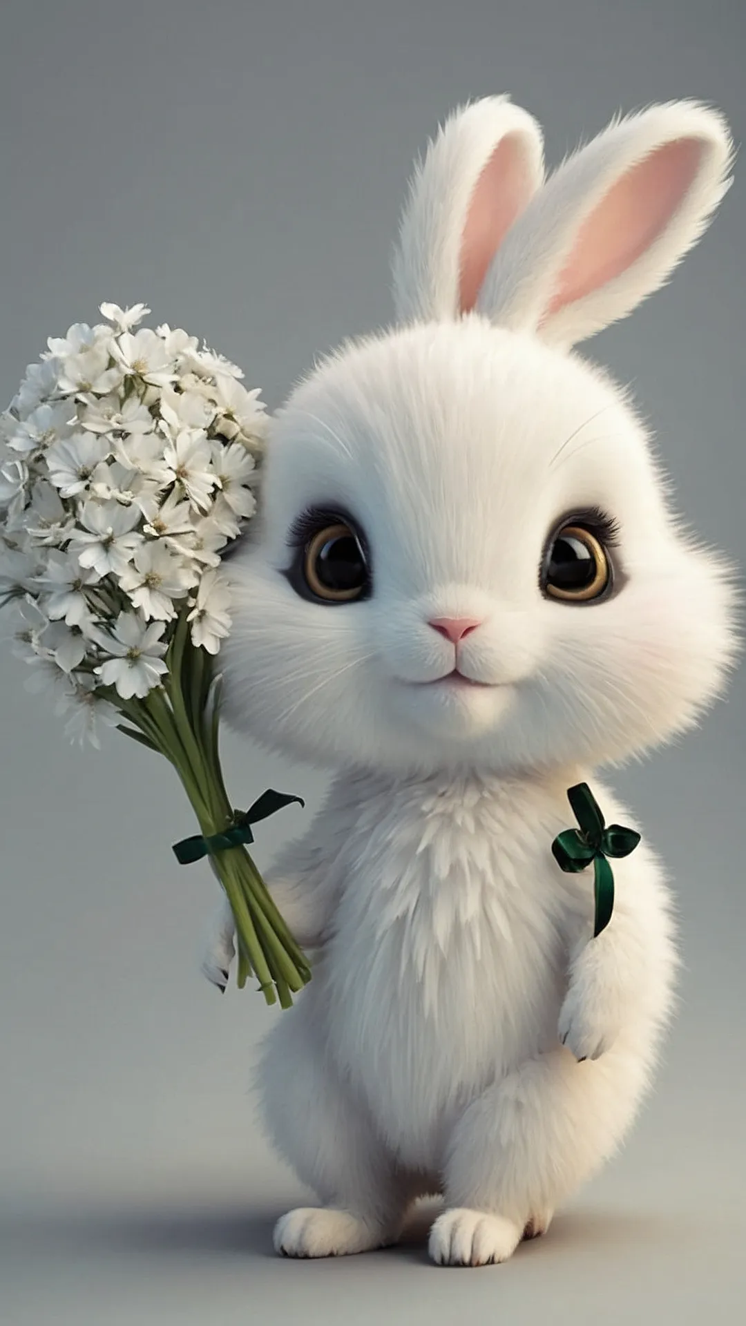Cuddly Creatures on Your Screen: 15 Cute Animal Wallpaper Inspirations 45 Bunnies & Blooms