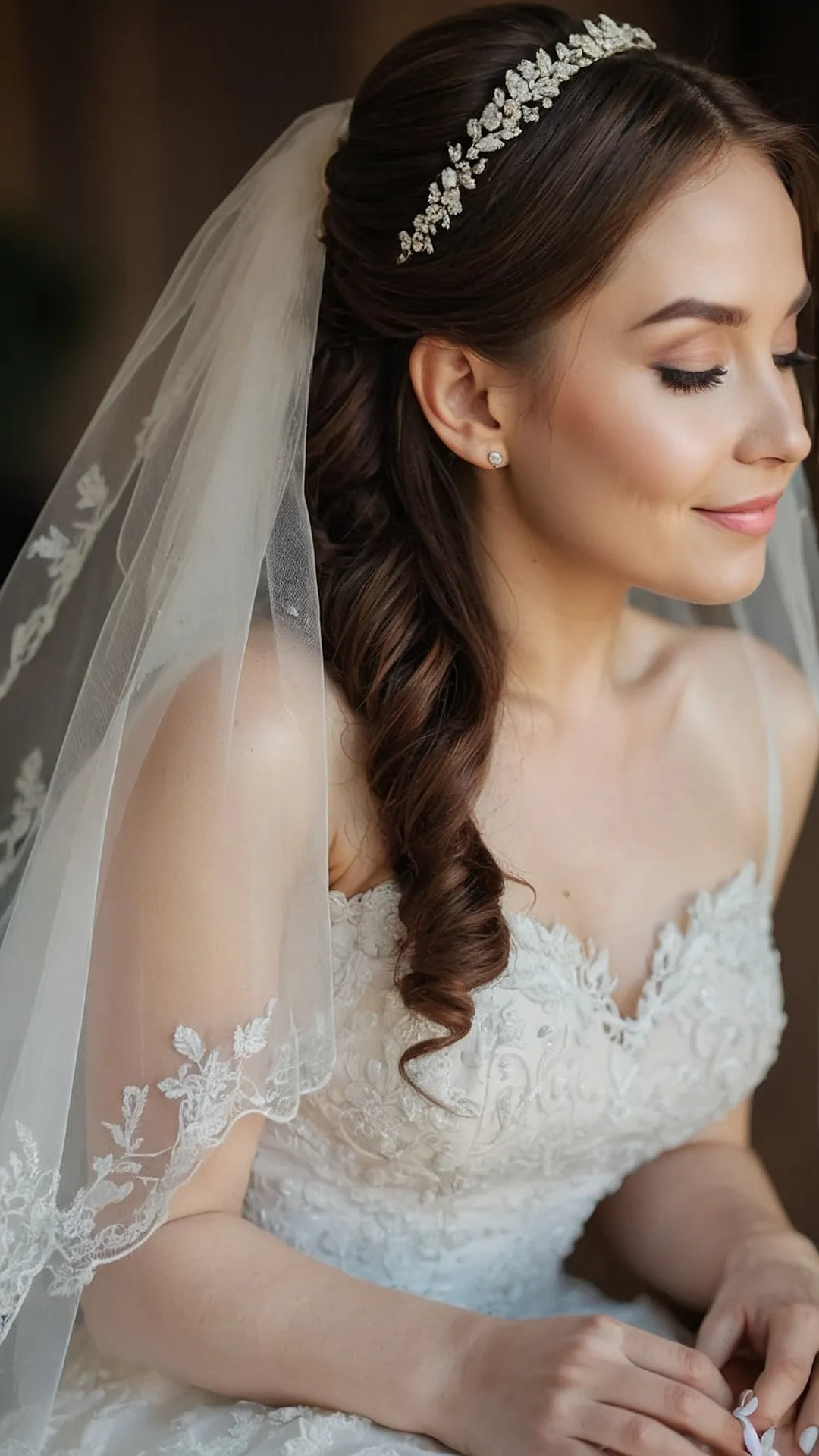 Soft and Romantic Wedding Hairstyles with Lovely Veils