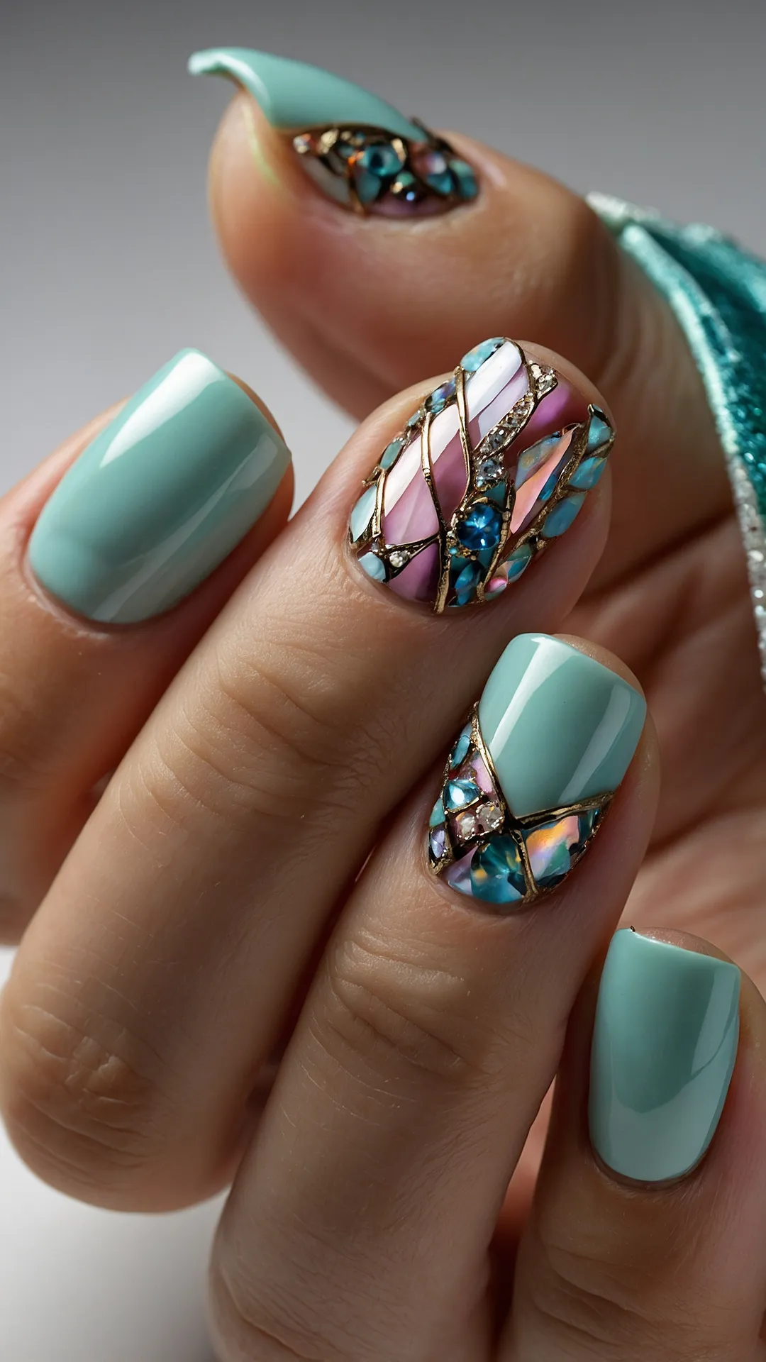 Get Ready for 2025: Chic Nail Designs That Sparkle 40 Hand's Center Stage